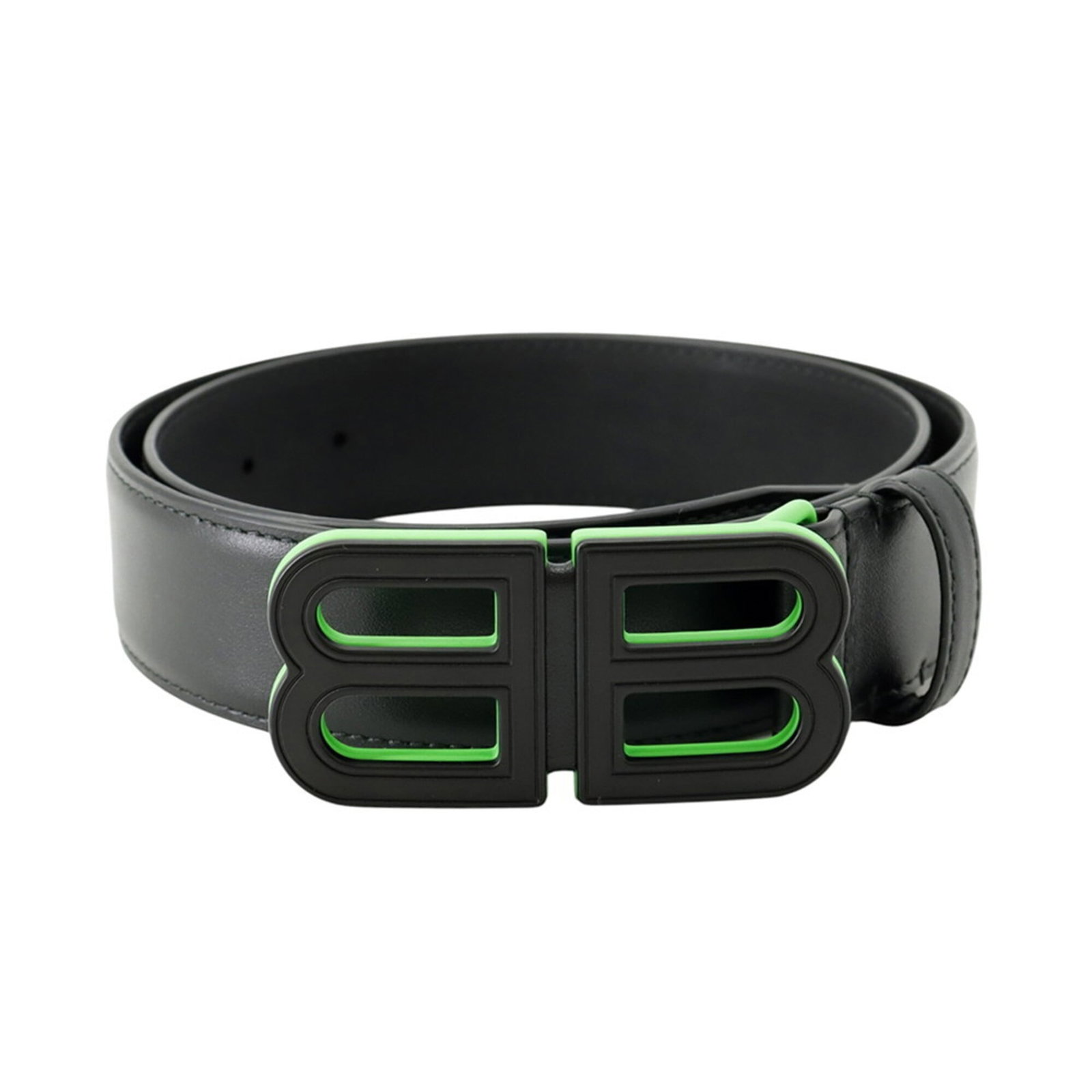 Standard Belt By Balenciaga: Standard Belt By Balenciaga Standard Belt By Balenciaga is made from high-quality leather, available in black and green color options. The belt features a classic design with a 75cm-85cm length and 8.