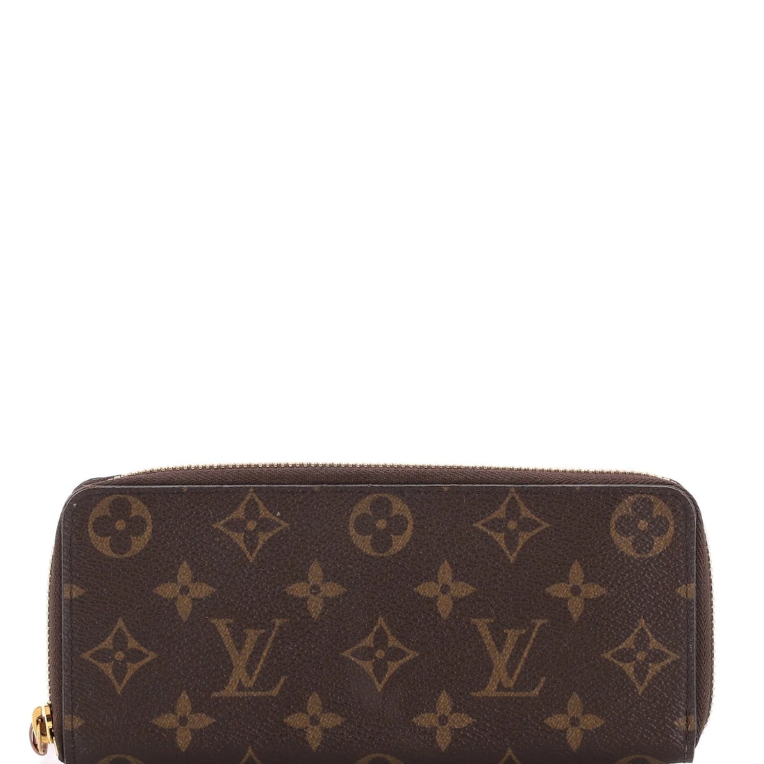 Monogram canvas wallet by Louis Vuitton: Monogram canvas wallet by Louis Vuitton Brown Monogram Canvas Wallet by Louis Vuitton. This Clemence Wallet features a classic monogram canvas exterior with a brown color, complemented by a pink leath