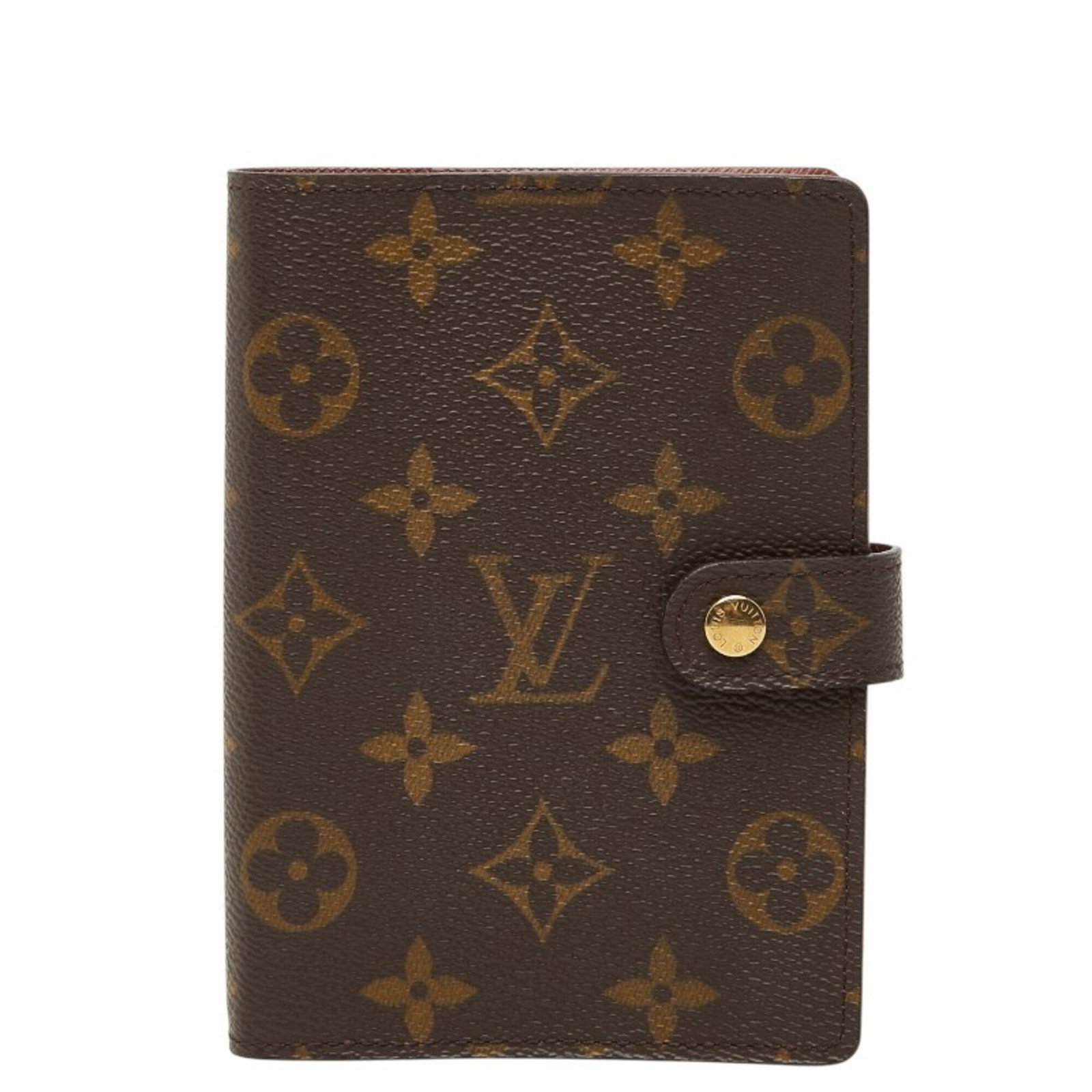 Louis Vuitton Monogram Agenda Pm 6-Ring Binder Planner Cover System Planner R20005 Brown Leather: Louis Vuitton Monogram Agenda Pm 6-Ring Binder Planner Cover System Planner R20005 Brown Leather Brown Leather Louis Vuitton Monogram Agenda Pm 6-Ring Binder Planner Cover System with 6 holes and a