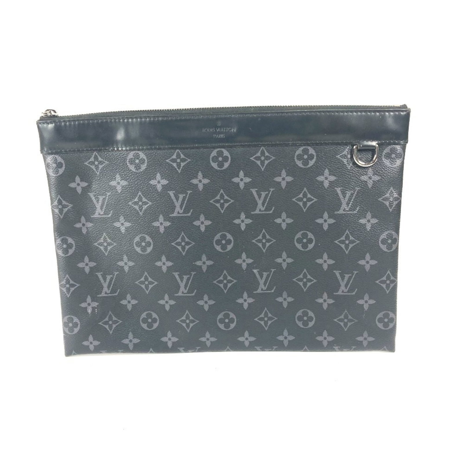 Louis Vuitton Monogram Eclipse Pochette Pouch Clutch Bag: Louis Vuitton Monogram Eclipse Pochette Pouch Clutch Bag The Louis Vuitton Monogram Eclipse Pochette Pouch Clutch Bag is a sleek and sophisticated accessory featuring the iconic Monogram Eclipse