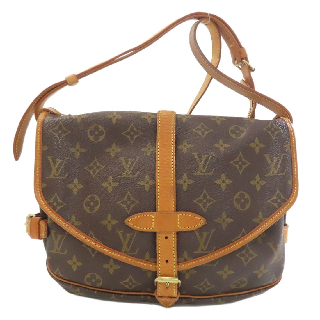 Vuitton Louis M42256 Monogram Canvas Saumur 30 Shoulder Bag: Vuitton Louis M42256 Monogram Canvas Saumur 30 Shoulder Bag Brown Monogram Canvas Saumur 30 Shoulder Bag with classic Louis Vuitton design. This iconic shoulder bag features a timeless brown exterior
