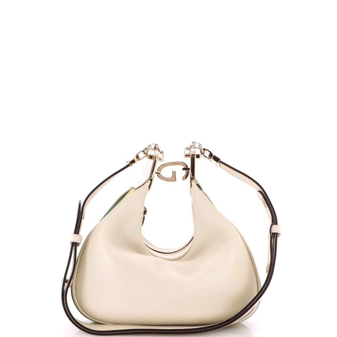 Small Leather Bag Attache Gucci: Small Leather Bag Attache Gucci Small Leather Bag Attache Gucci in White. This cross body bag features faux leather exterior with minor scuffs and gold hardware, and a neutral interior with moderate