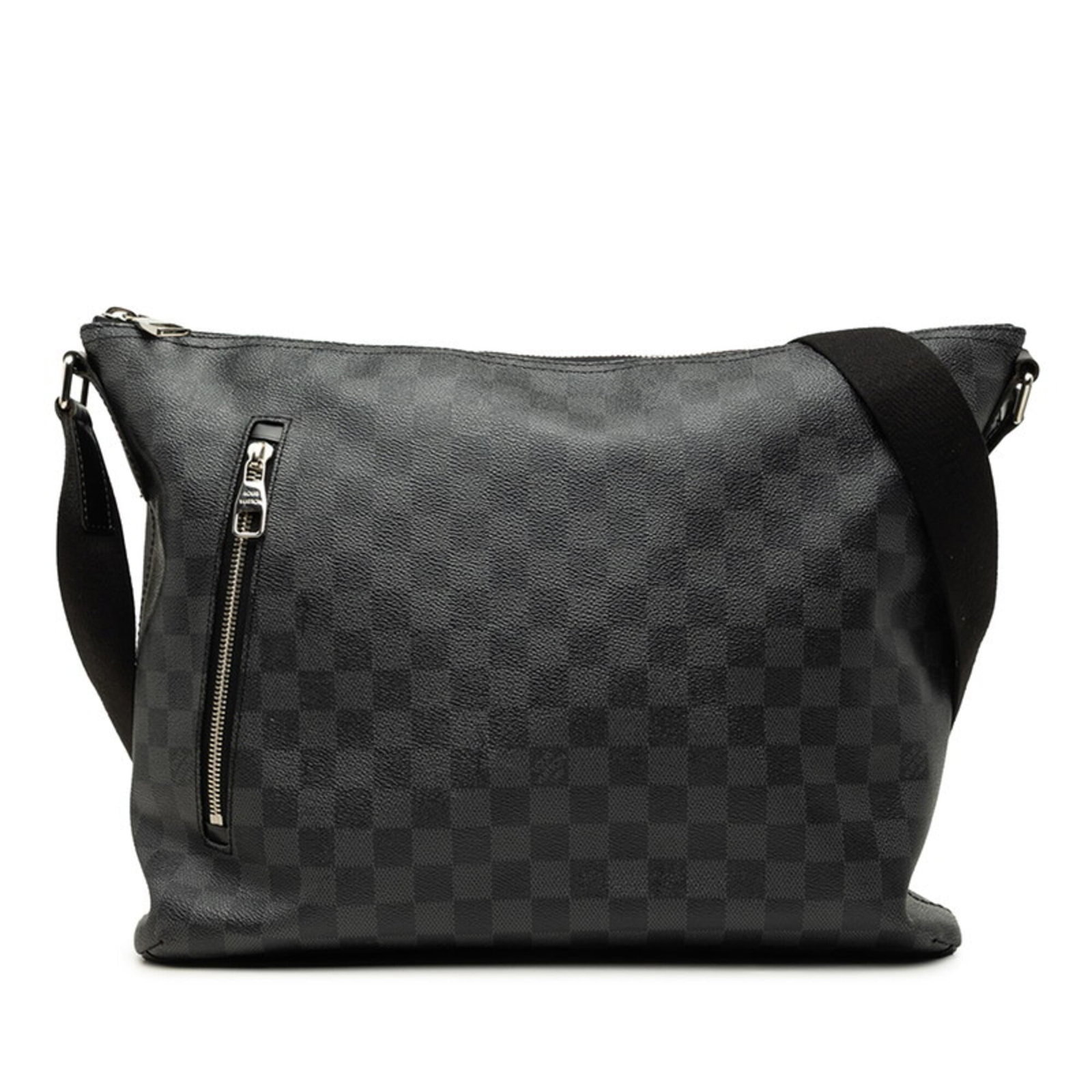 PVC Leather Louis Vuitton Shoulder Bag: PVC Leather Louis Vuitton Shoulder Bag PVC Leather Louis Vuitton Shoulder Bag in Black features a unique blend of PVC and leather materials, showcasing a distinctive design. Measuring 29.5cm x 42cm x