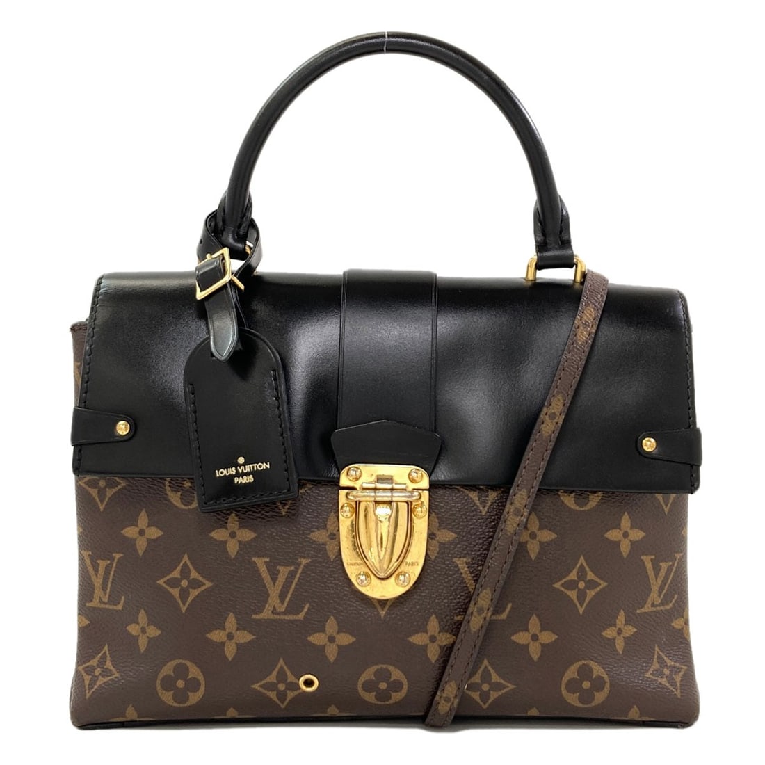 Louis Vuitton Monogram Canvas Flap Bag Mm Handbag M43125: Louis Vuitton Monogram Canvas Flap Bag Mm Handbag M43125 Brown Monogram Canvas Flap Bag with Detachable Strap. This Louis Vuitton handbag features a classic design with a 7.1 inch height, 9.8 inch