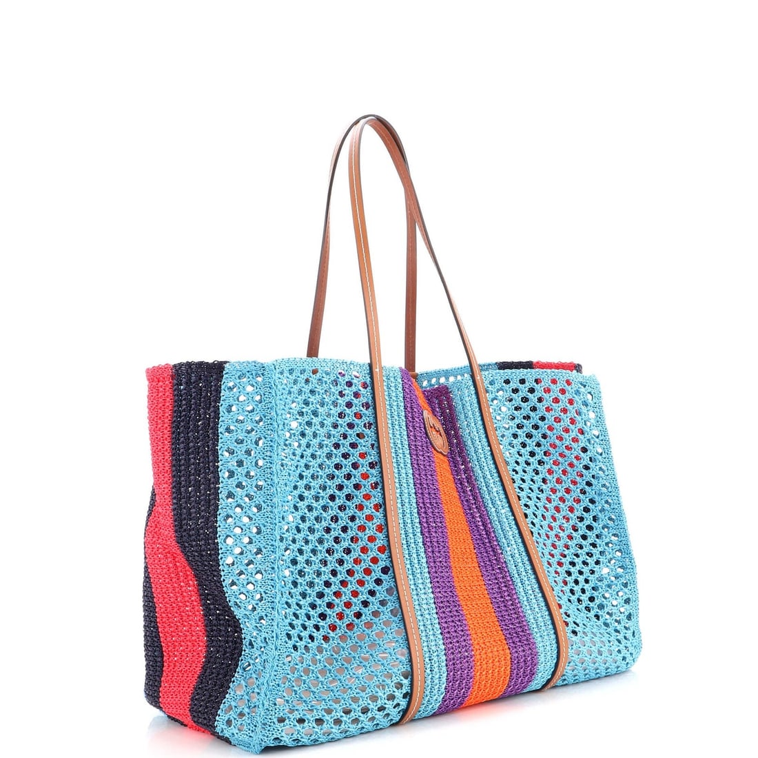 Gucci Interlocking G Web Tote Raffia Large - 2