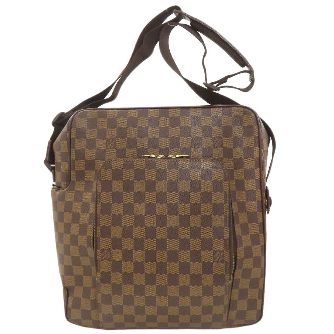 Olaf Gm Shoulder Bag Canvas Damier Louis Vuitton N41440: Olaf Gm Shoulder Bag Canvas Damier Louis Vuitton N41440 Brown Damier canvas LOUIS VUITTON shoulder bag with classic design, featuring a signature on the exterior. Made from high-quality canvas, this i