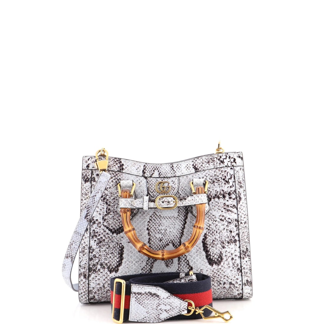 Diana Small Python Bamboo Handle Tote Gucci - 2