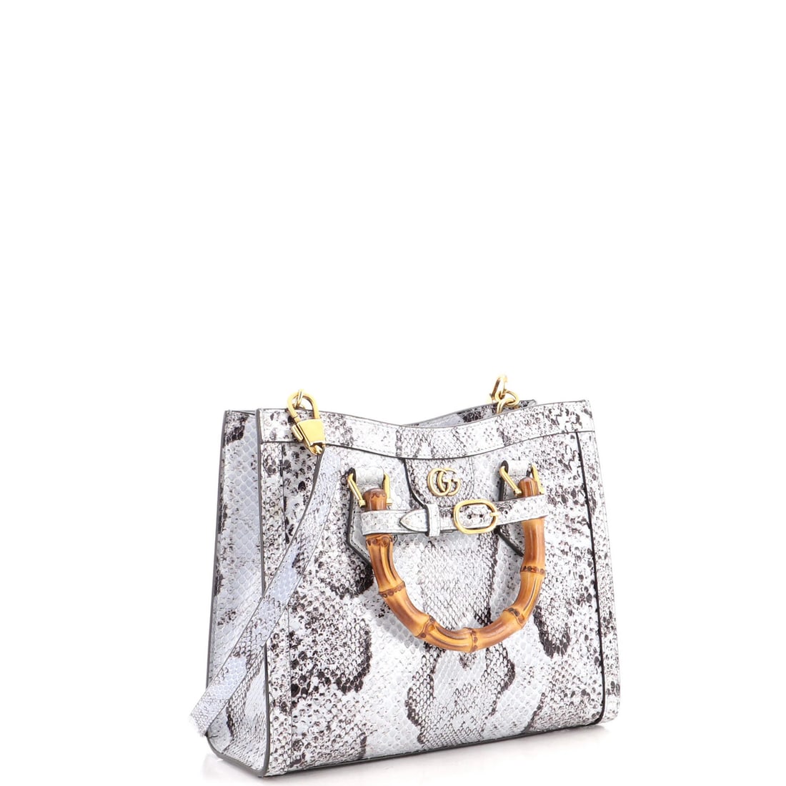 Diana Small Python Bamboo Handle Tote Gucci - 3