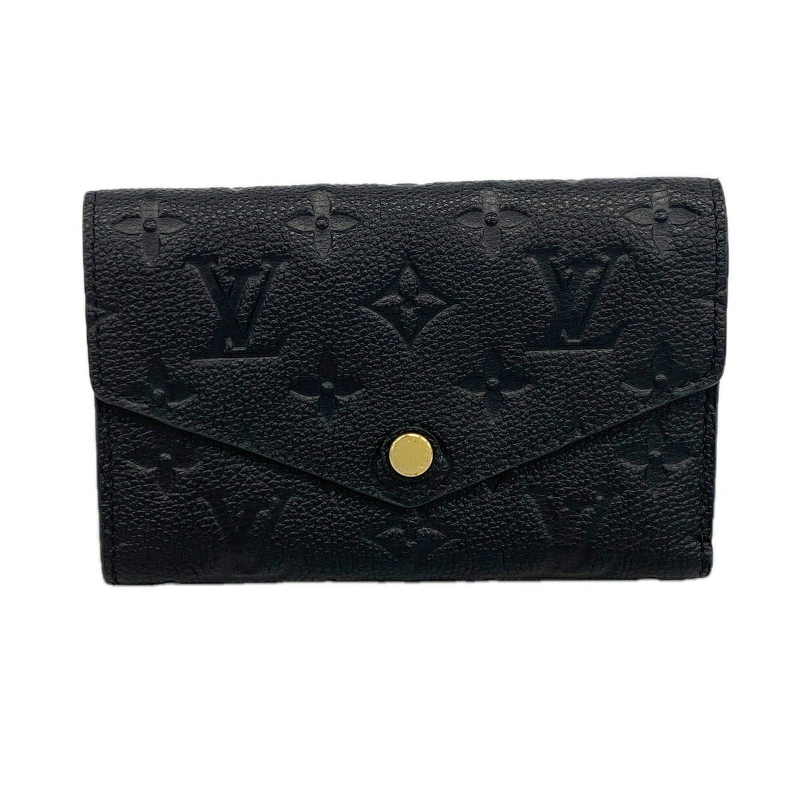 Louis Vuitton Wallet (Tri-Fold): Louis Vuitton Wallet (Tri-Fold) The Louis Vuitton tri-fold wallet boasts a sleek Noir finish, measuring 10cm x 15cm x 2cm, perfect for a stylish and organized handbag. This iconic design features a