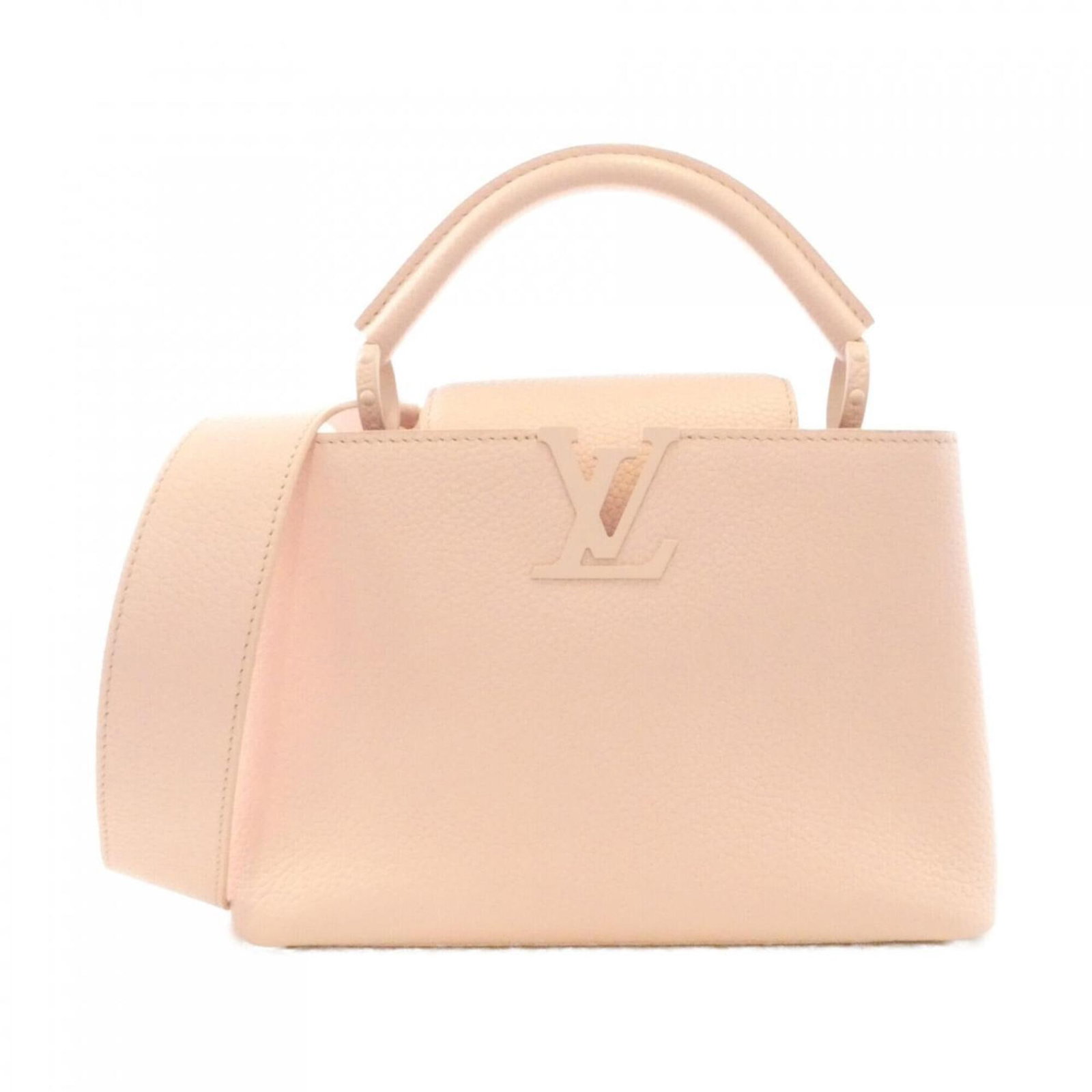 Handbag Leather Louis Vuitton: Handbag Leather Louis Vuitton Pink Leather Louis Vuitton Handbag with Classic Design. This handbag features high-quality leather and a timeless design, measuring 18cm x 27cm x 9cm. Its classic style m