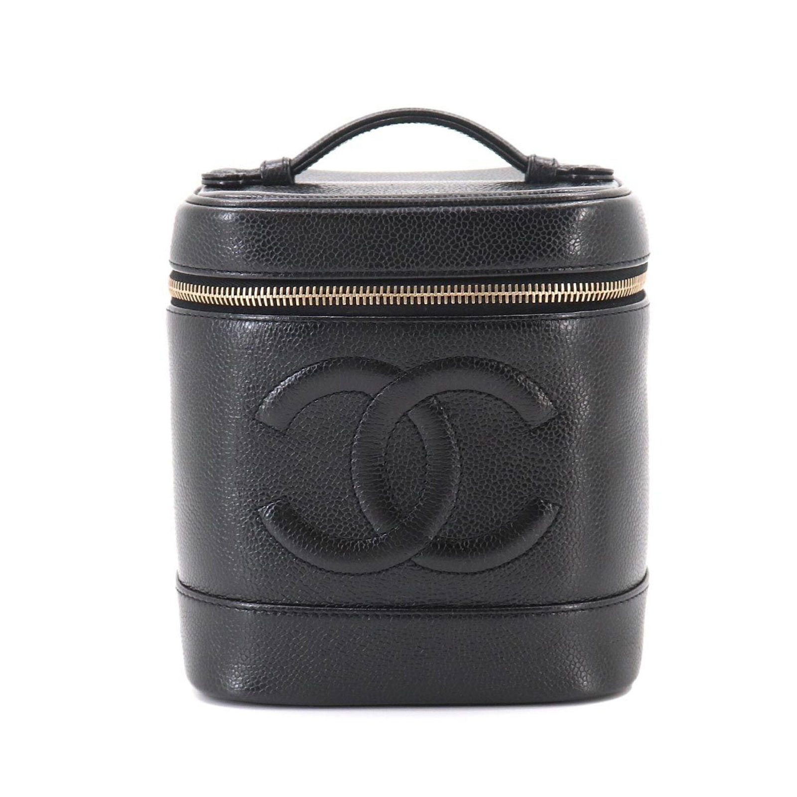 Vanity Bag Chanel Handbag Grained Calfskin: Vanity Bag Chanel Handbag Grained Calfskin Black Grained Calfskin Chanel Handbag with Classic Design. This Vanity Bag features a timeless design and premium materials, with a structured shape and