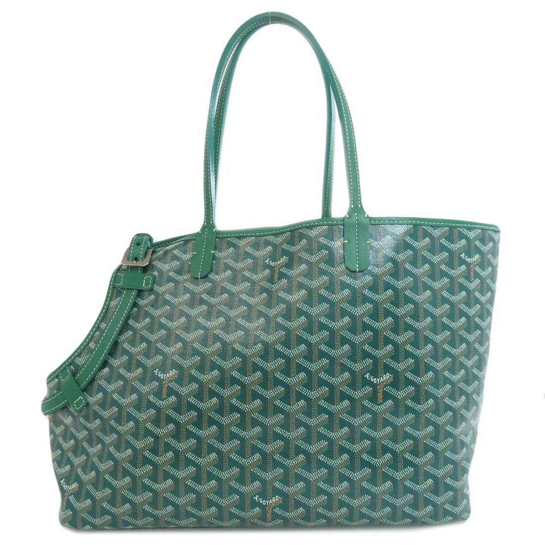Coating Canvas Tote Bag Goyard Green Cyan: Coating Canvas Tote Bag Goyard Green Cyan Coating canvas tote bag in vibrant green cyan, a stylish and functional accessory from GOYARD. This exterior material provides a durable and water-resistant f