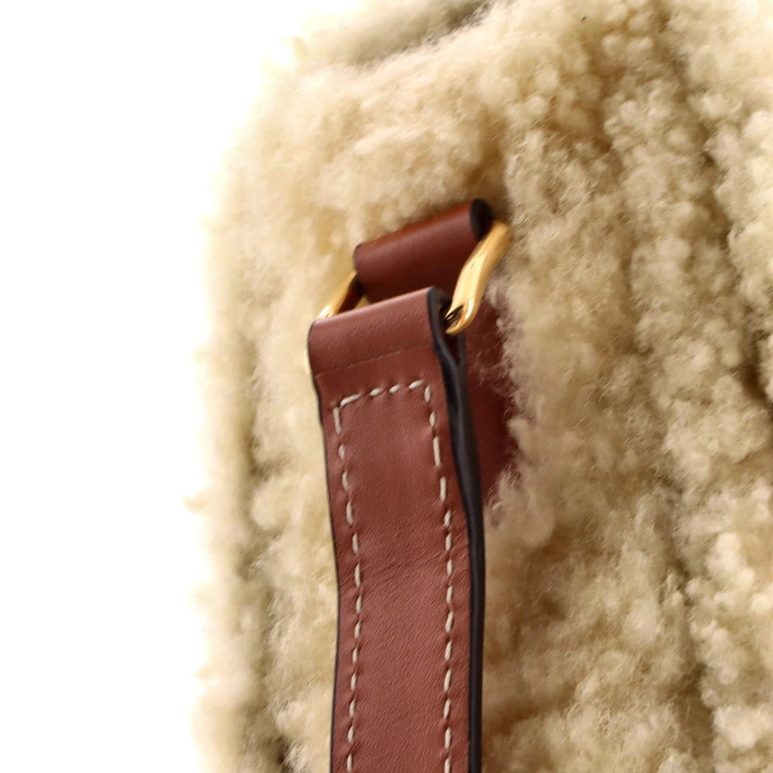 Shearling Celine Shoulder Bag Triomphe Medium - 6
