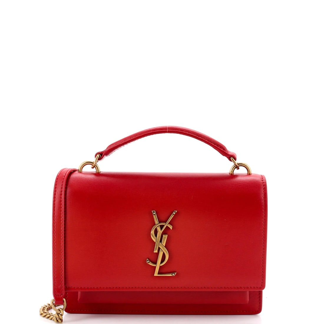 Laurent Saint Top Leather Wallet Chain Handle Sunset (1 of 6)