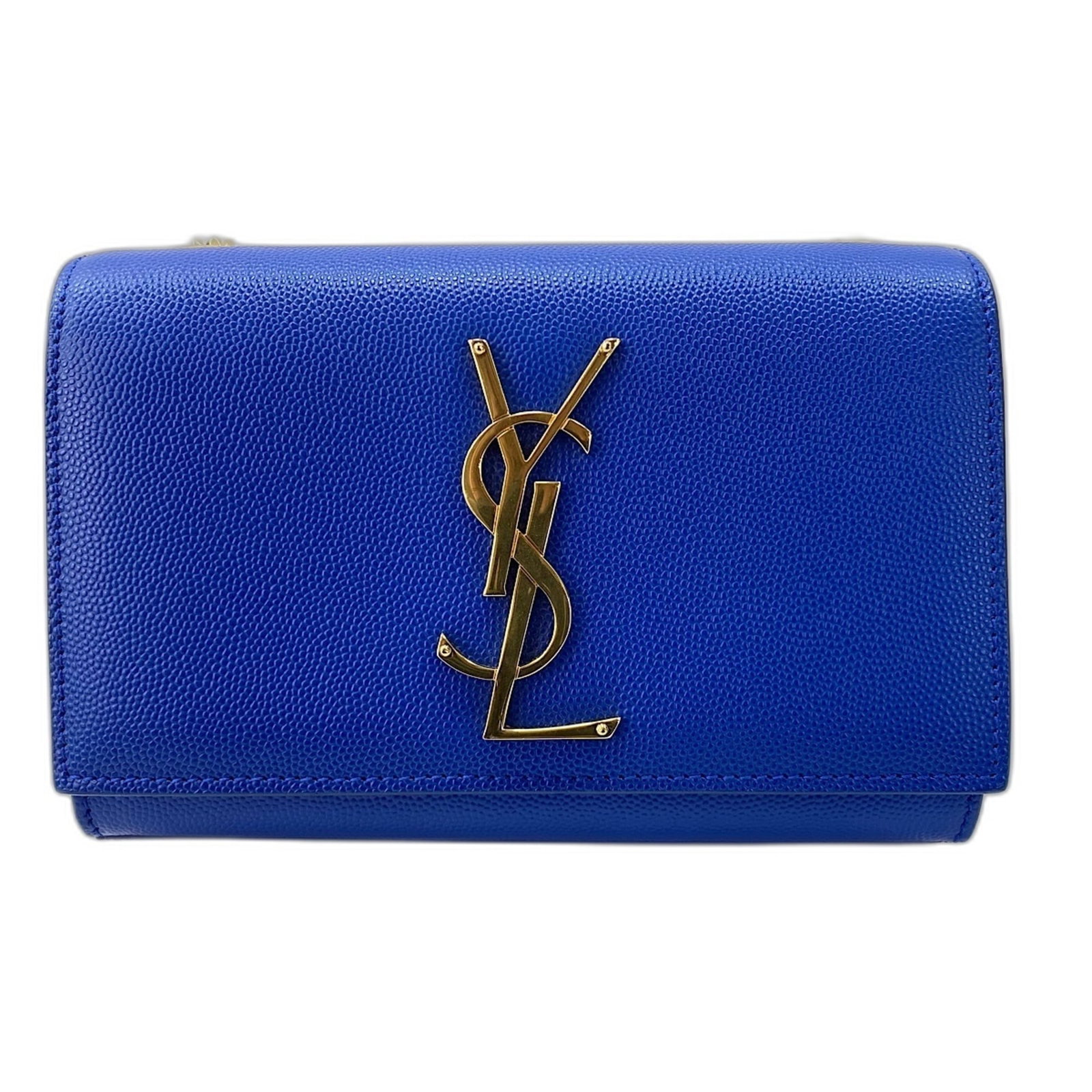 Saint Laurent Yves Shoulder Bag: Saint Laurent Yves Shoulder Bag The Saint Laurent Yves Shoulder Bag is a stylish and compact blue shoulder bag with a size of 12cm x 20cm x 5cm. Its sleek design and vibrant color make it a versatile