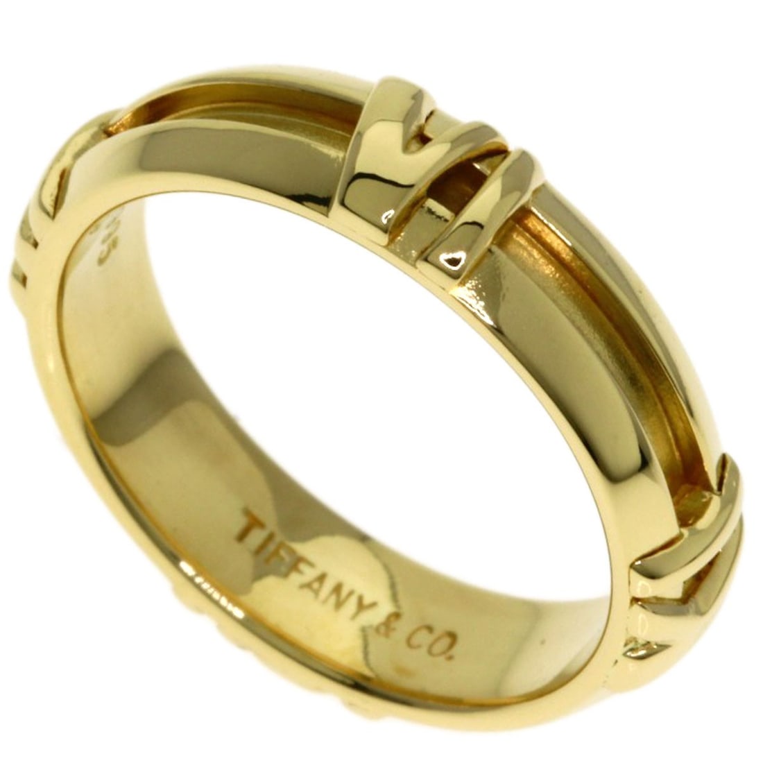 Atlas K18 Yellow Gold Tiffany Co Ring: Atlas K18 Yellow Gold Tiffany Co Ring K18 Yellow Gold Tiffany Co Ring is a stunning piece featuring 18k gold metal with a gold exterior, showcasing the brand's signature craftsmanship. This ring is a