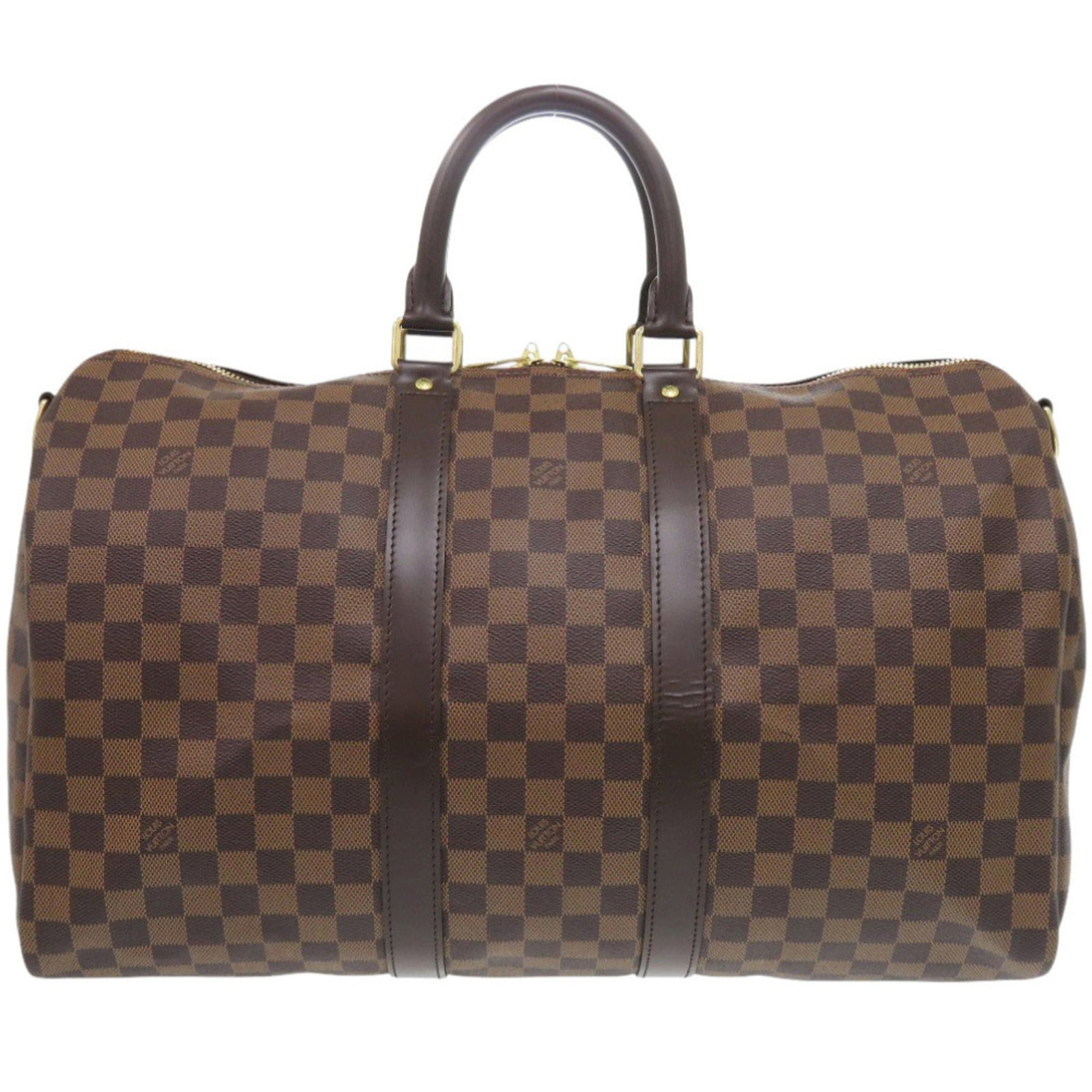 Canvas Damier Louis Vuitton Boston Bag: Canvas Damier Louis Vuitton Boston Bag Damier Canvas Louis Vuitton Boston Bag, crafted from high-quality Damier Canvas in a classic brown hue, features a timeless design with clean lines and a compact