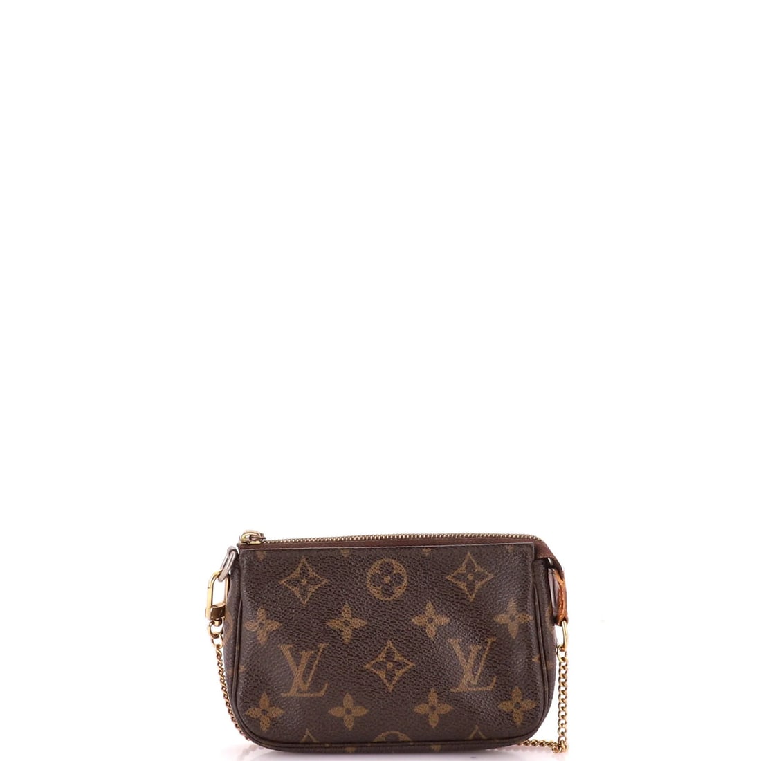 Louis Vuitton Pochette Accessoires Monogram Canvas Mini: Louis Vuitton Pochette Accessoires Monogram Canvas Mini The Louis Vuitton Pochette Accessoires Monogram Canvas Mini is a stylish and compact clutch, measuring 6.5" in handle drop and 4.5" in height,