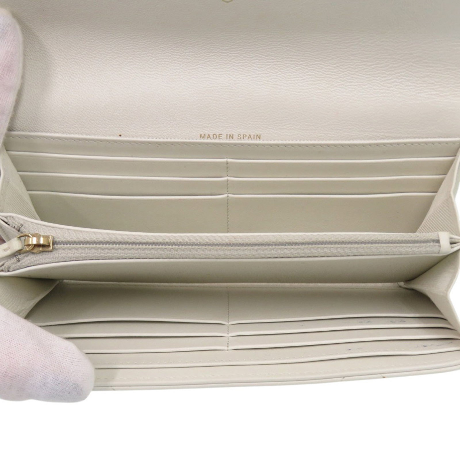 Long Wallet Tri Fold Leather Chanel - 5