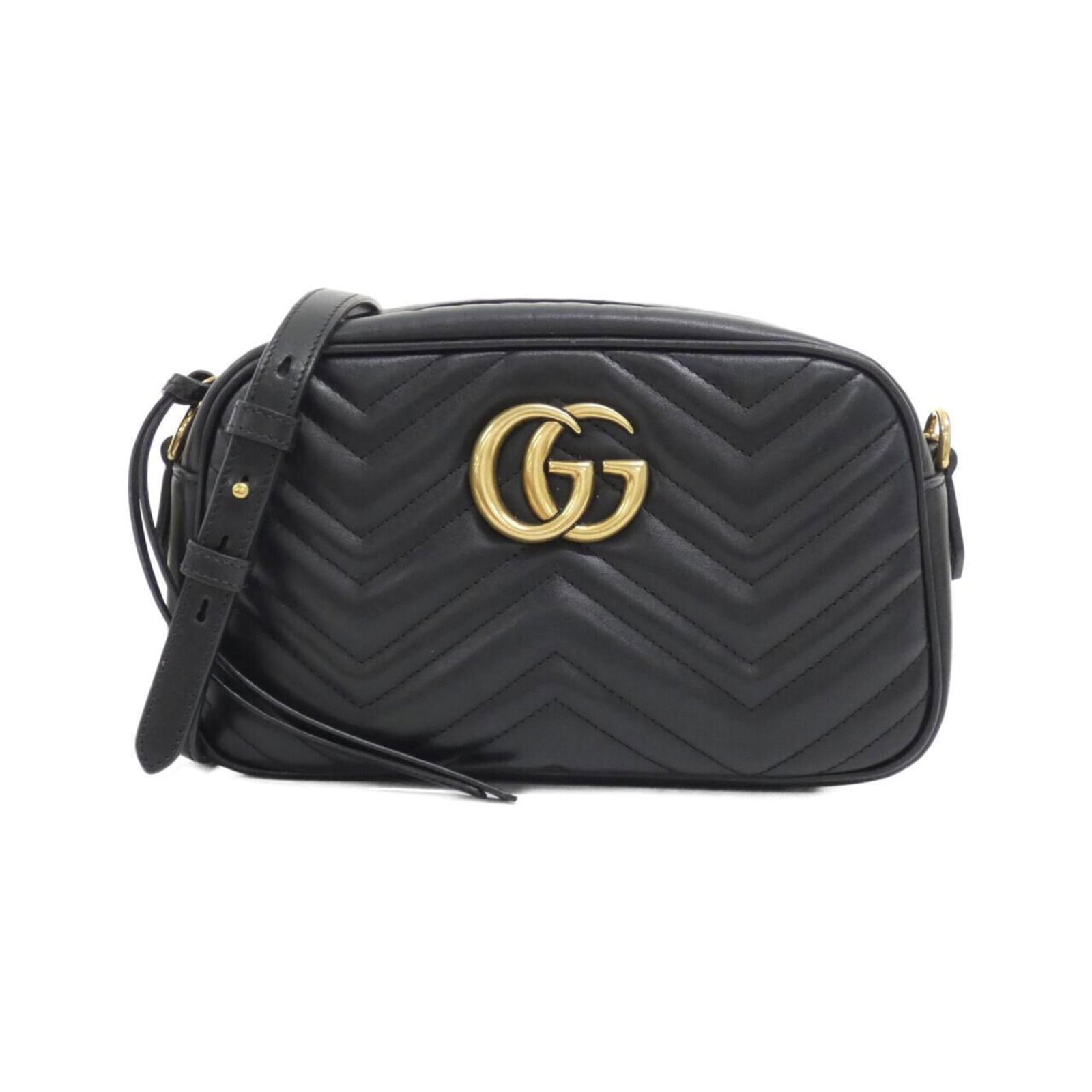 Shoulder Bag Leather: Shoulder Bag Leather Black leather shoulder bag with gold hardware, measuring 14cm x 24cm x 7cm. This stylish bag features a sleek design and premium leather construction. Item Specifics: Brand: Gucci