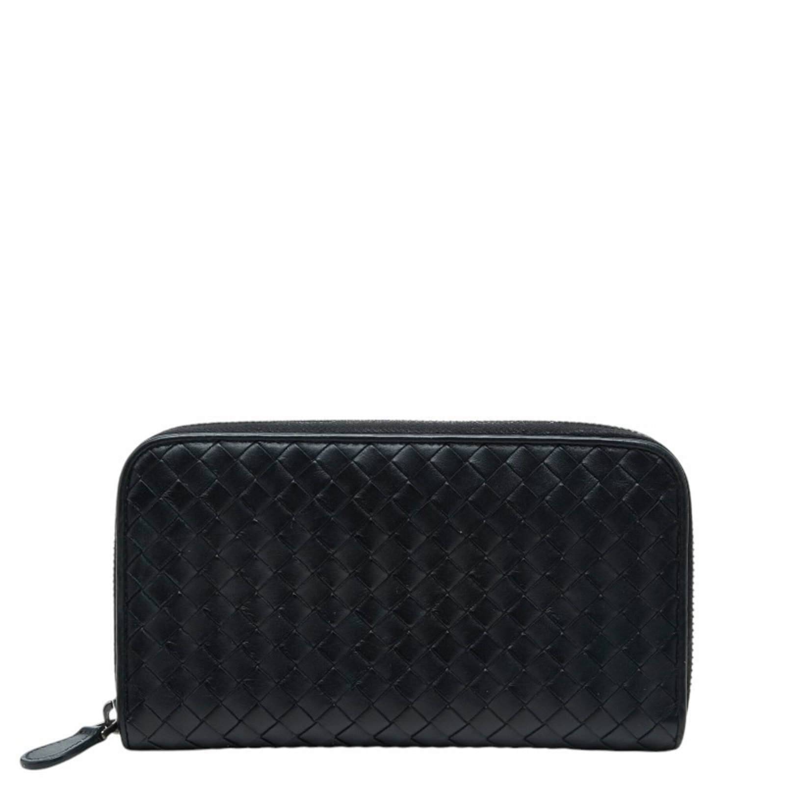 Bottega Veneta Long Wallet (Bi-Fold) Leather: Bottega Veneta Long Wallet (Bi-Fold) Leather Bottega Veneta's long wallet features a sleek bi-fold design made from high-quality leather, available in black. With dimensions of 10.5cm x 19cm x 2cm,