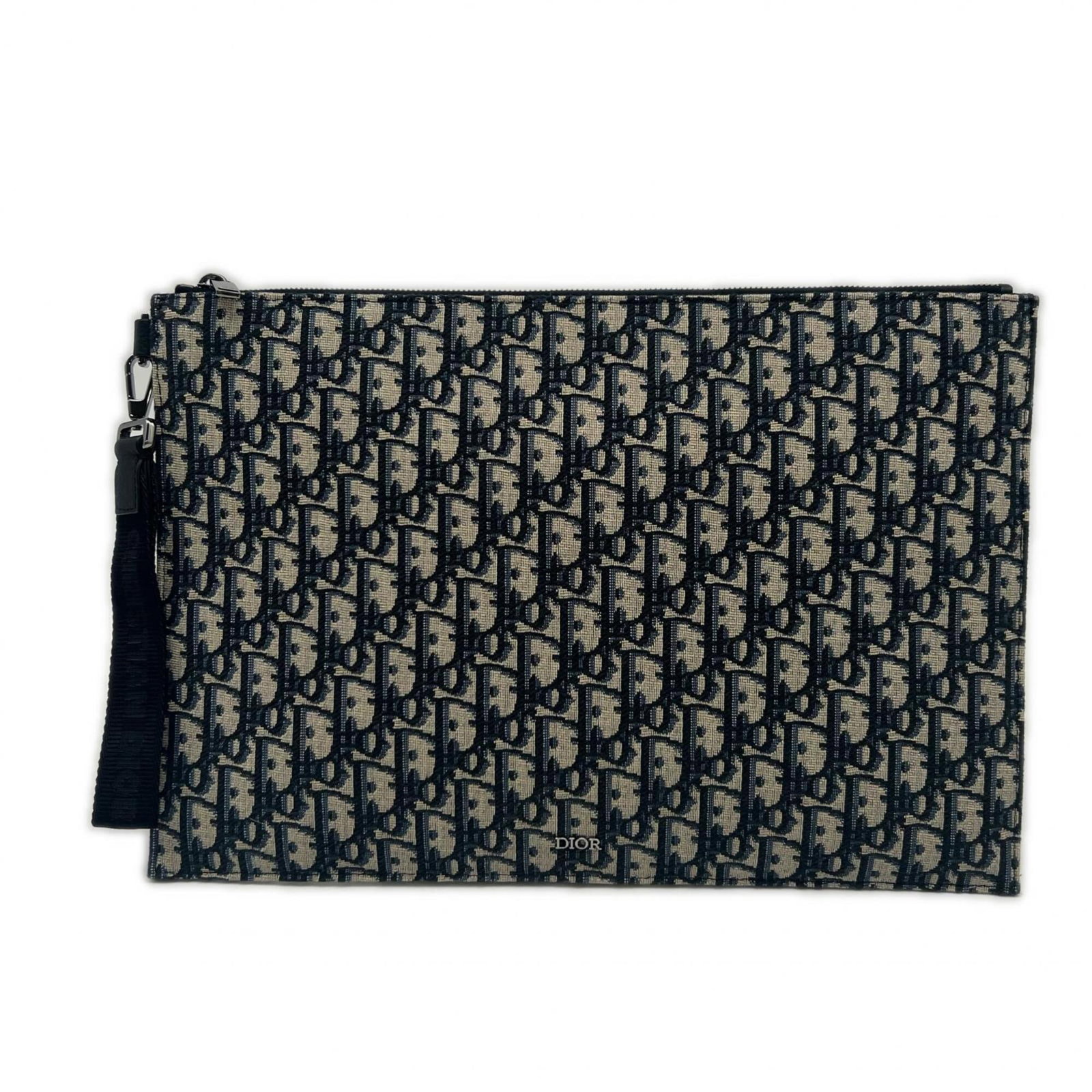 Cotton Leather Dior Christian Bag Clutch: Cotton Leather Dior Christian Bag Clutch Cotton Leather Dior Christian Bag Clutch is a unique piece featuring a combination of cotton and leather materials, with a calfskin finish. The bag measures