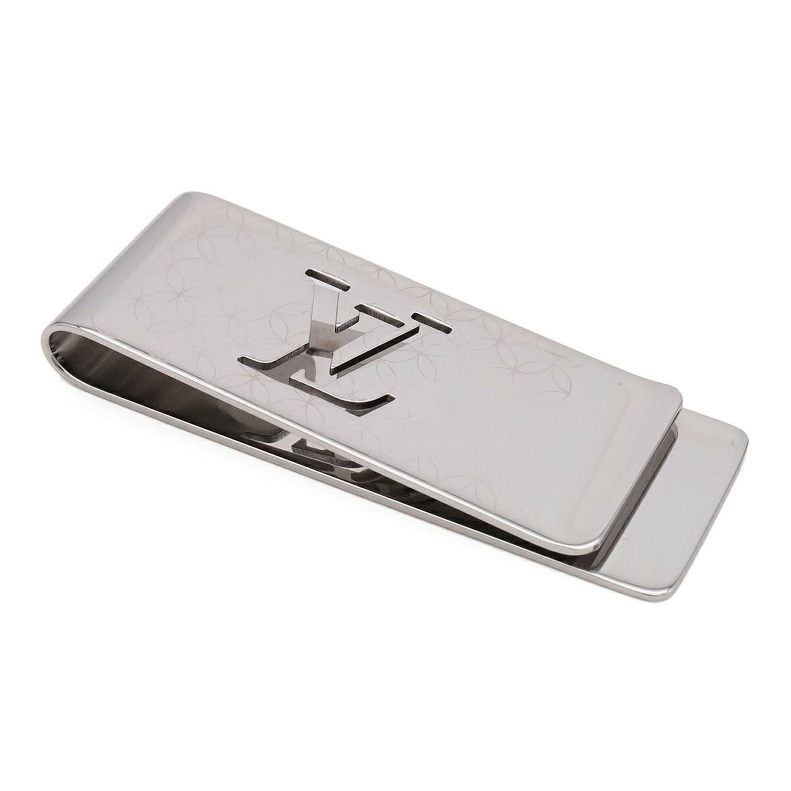 Louis Vuitton Money Clip Stainless Steel: Louis Vuitton Money Clip Stainless Steel Stainless steel money clip from Louis Vuitton, featuring a sleek silver finish and a compact design. Made in Italy, this accessory boasts a durable constructio