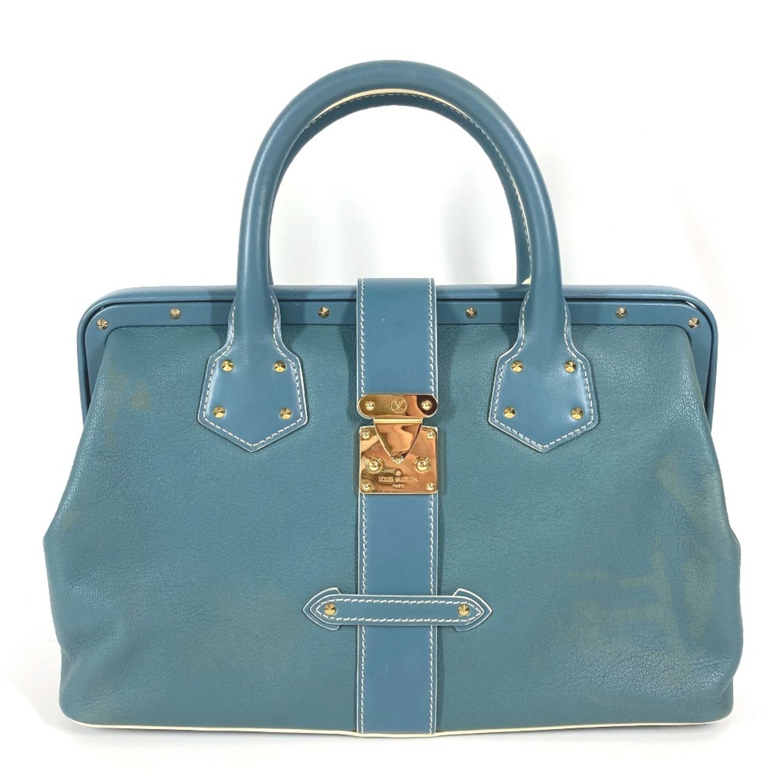 Louis Vuitton Handbag Tote Bag Suhali Leather: Louis Vuitton Handbag Tote Bag Suhali Leather Suhali leather handbag tote bag from Louis Vuitton, featuring a blue color and measuring 21cm x 33cm x 14cm. Includes a dust bag for added protection. A s