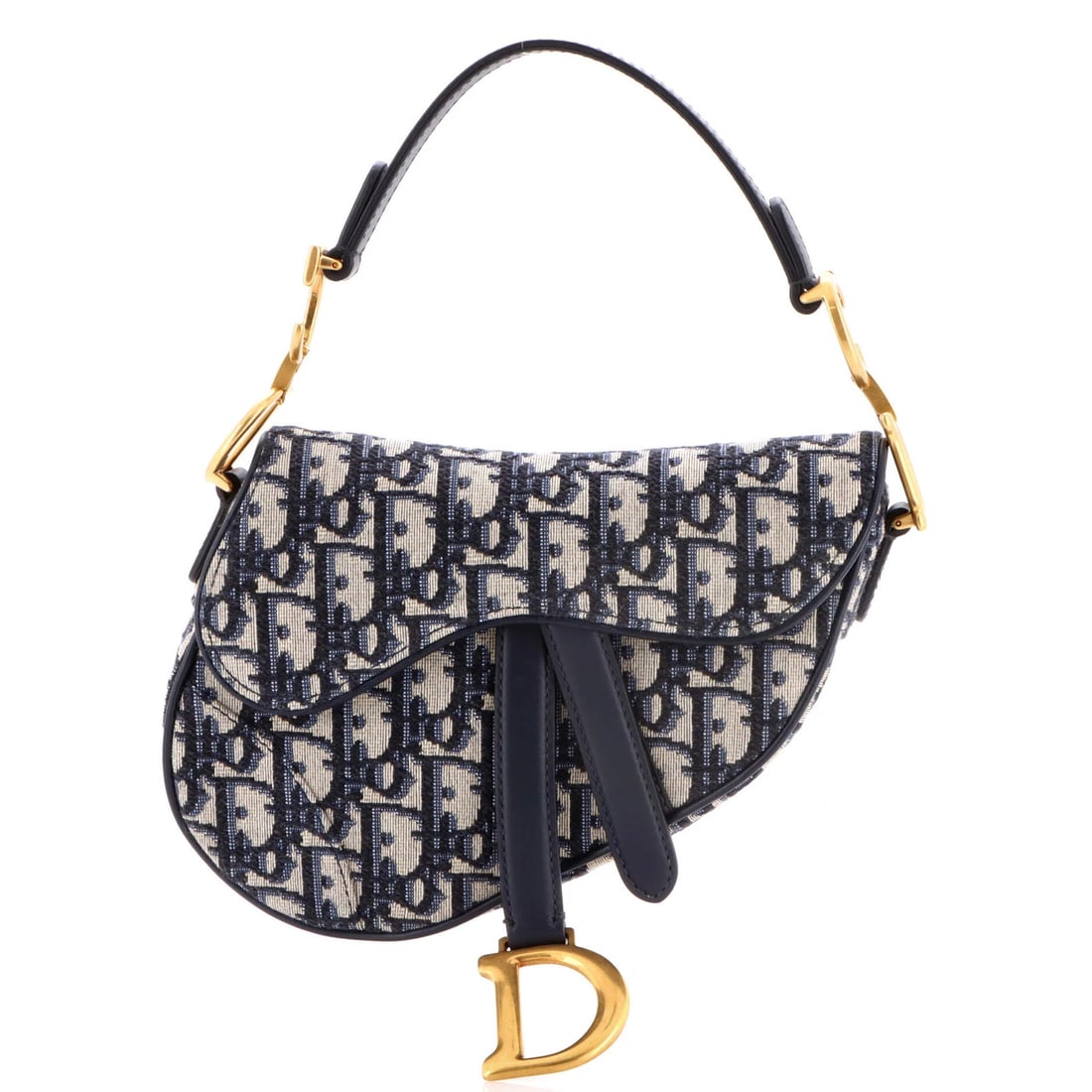 Canvas Oblique Christian Dior Saddle Mini: Canvas Oblique Christian Dior Saddle Mini Canvas Oblique Christian Dior Saddle Mini - A stylish and compact shoulder bag with a signature blue canvas exterior, featuring a classic oblique design and a