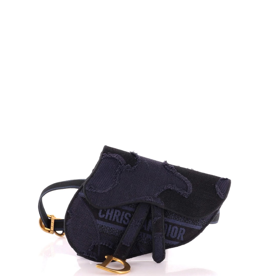 Canvas bag saddle embroidered camouflage Christian Dior: Canvas bag saddle embroidered camouflage Christian Dior Canvas bag saddle embroidered camouflage Christian Dior features a unique blend of style and functionality. The bag's blue canvas exterior is