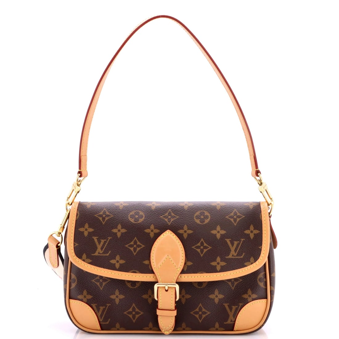 Louis Vuitton Diane Handbag Monogram Canvas NM: Louis Vuitton Diane Handbag Monogram Canvas NM Brown Louis Vuitton Diane Handbag Monogram Canvas Cross Body Bag with Gold Hardware, featuring a classic design and signature monogram pattern, is availa