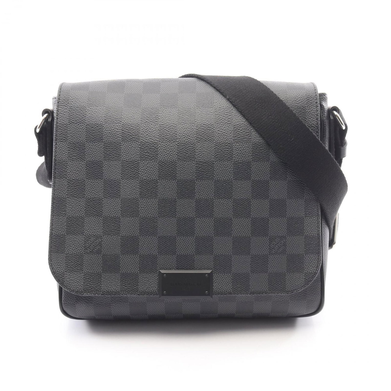Handbag Damier Graphite Leather Shoulder Louis Vuitton: Handbag Damier Graphite Leather Shoulder Louis Vuitton Damier Graphite Leather Shoulder Bag from Louis Vuitton features a classic design with a black Damier Graphite leather exterior, measuring 23cm