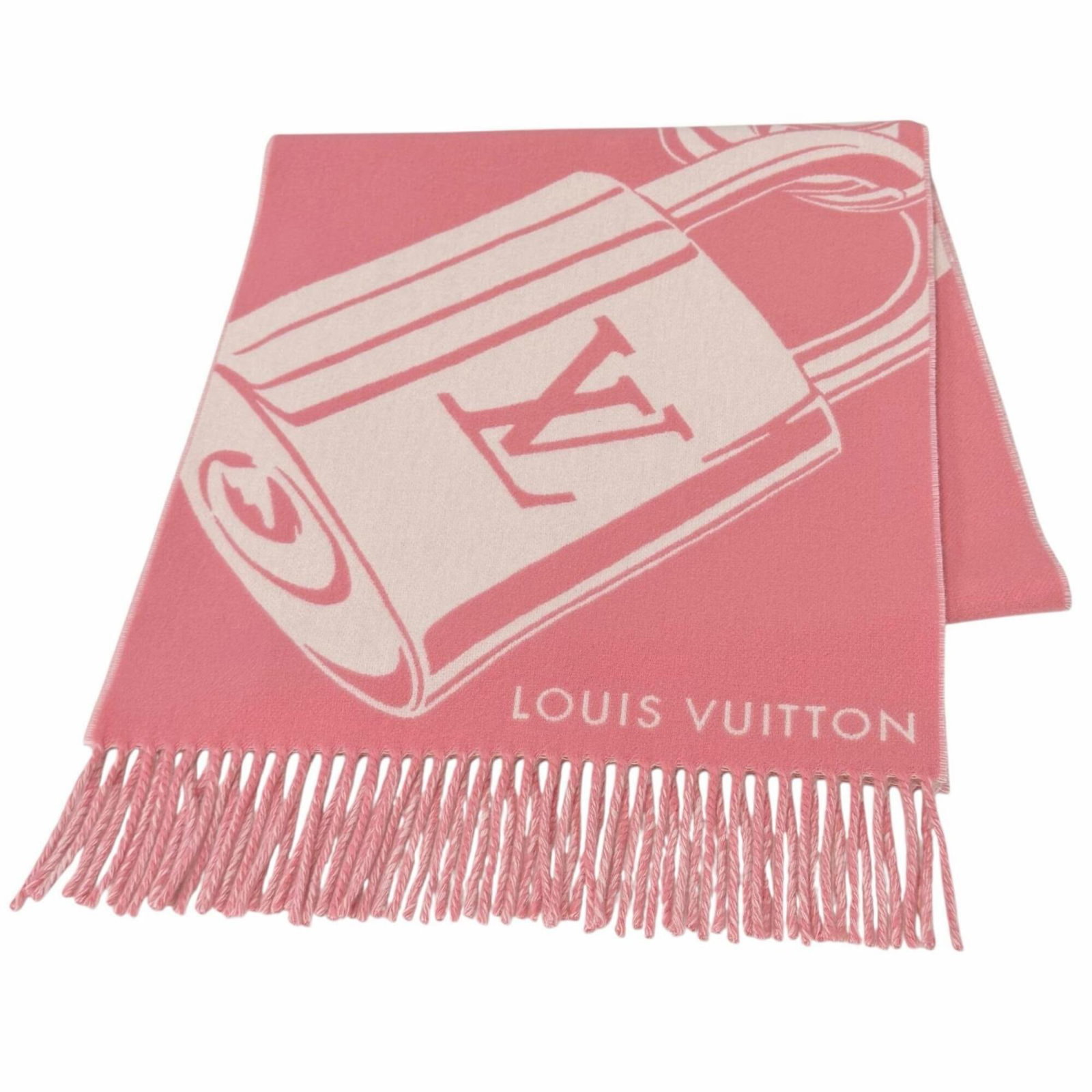 Louis Vuitton Stole Wool 62% Cashmere 38%: Louis Vuitton Stole Wool 62% Cashmere 38% Rose Litchi Louis Vuitton Stole features a luxurious blend of 62% wool and 38% cashmere, showcasing the brand's signature craftsmanship. This stunning stole