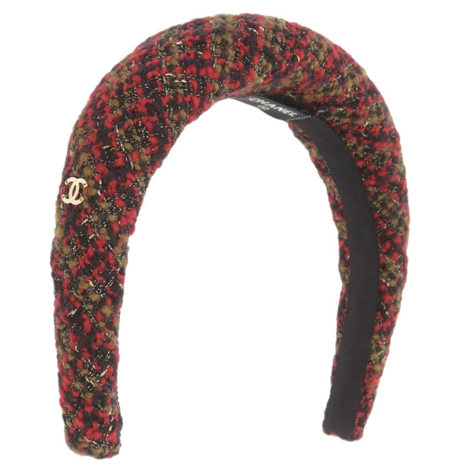 Chanel Alice Band: Chanel Alice Band The iconic Chanel Alice band is a bold red statement piece, instantly recognizable as a classic design element from the renowned French fashion house. Its striking color and sleek