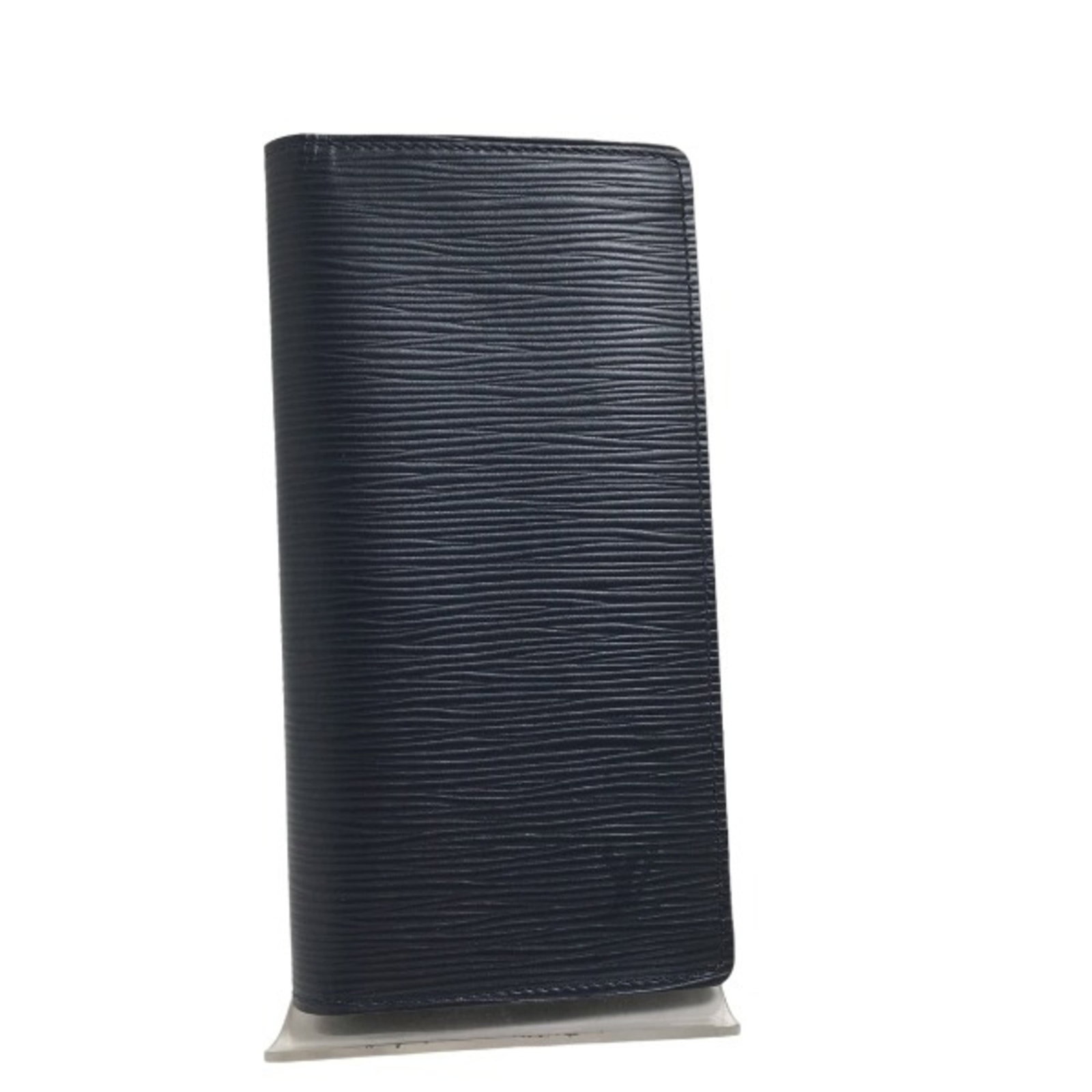 Louis Vuitton Long Wallet (Bi-Fold) Epi Leather: Louis Vuitton Long Wallet (Bi-Fold) Epi Leather Navy Blue Epi Leather Long Wallet by Louis Vuitton, featuring a classic bi-fold design, is a stylish accessory for everyday use. The wallet comes with a