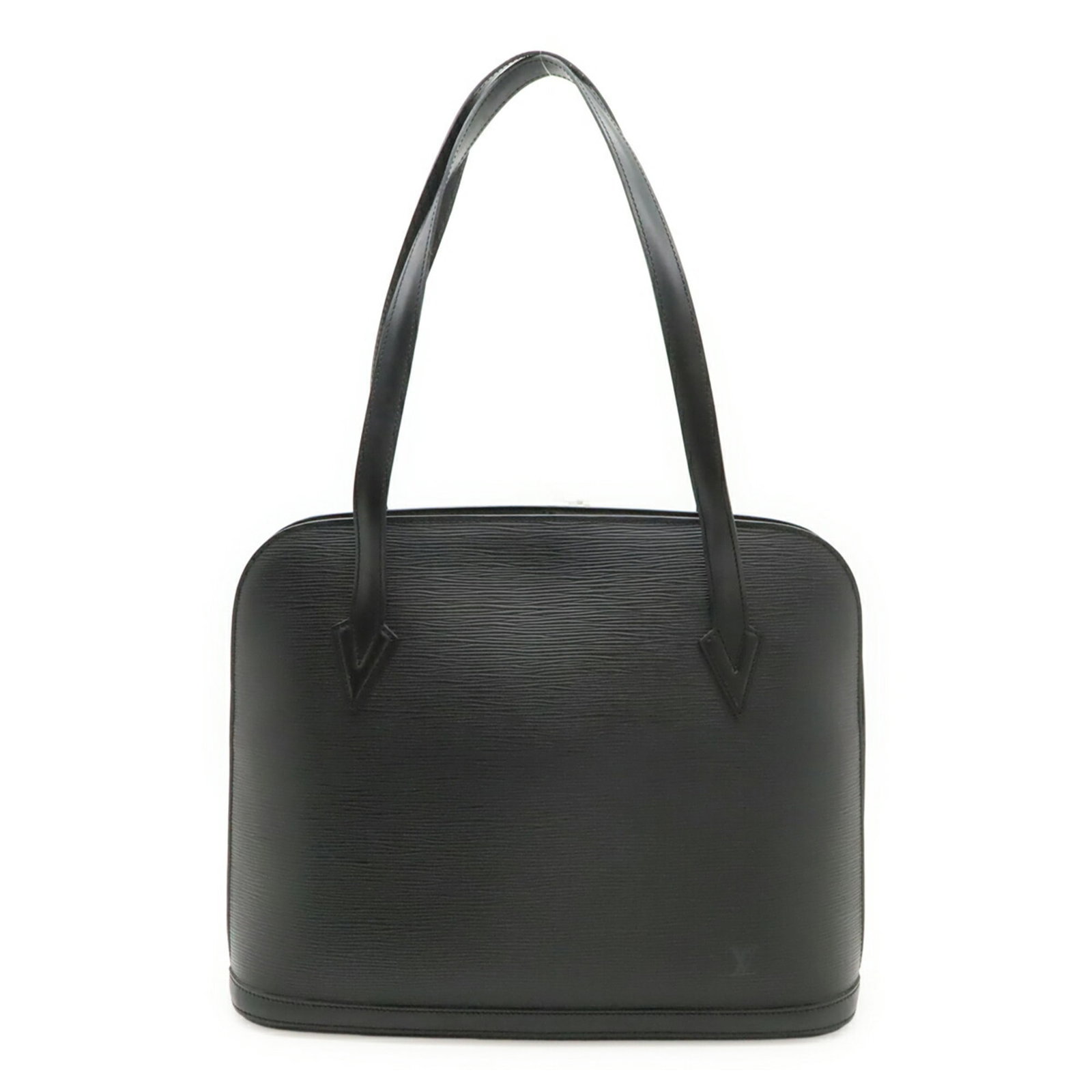 Epi Leather Louis Vuitton Tote Shoulder Bag: Epi Leather Louis Vuitton Tote Shoulder Bag Epi leather Louis Vuitton tote shoulder bag in Noir, featuring a classic design with clean lines and a spacious interior. This stylish bag measures 30.5cm x