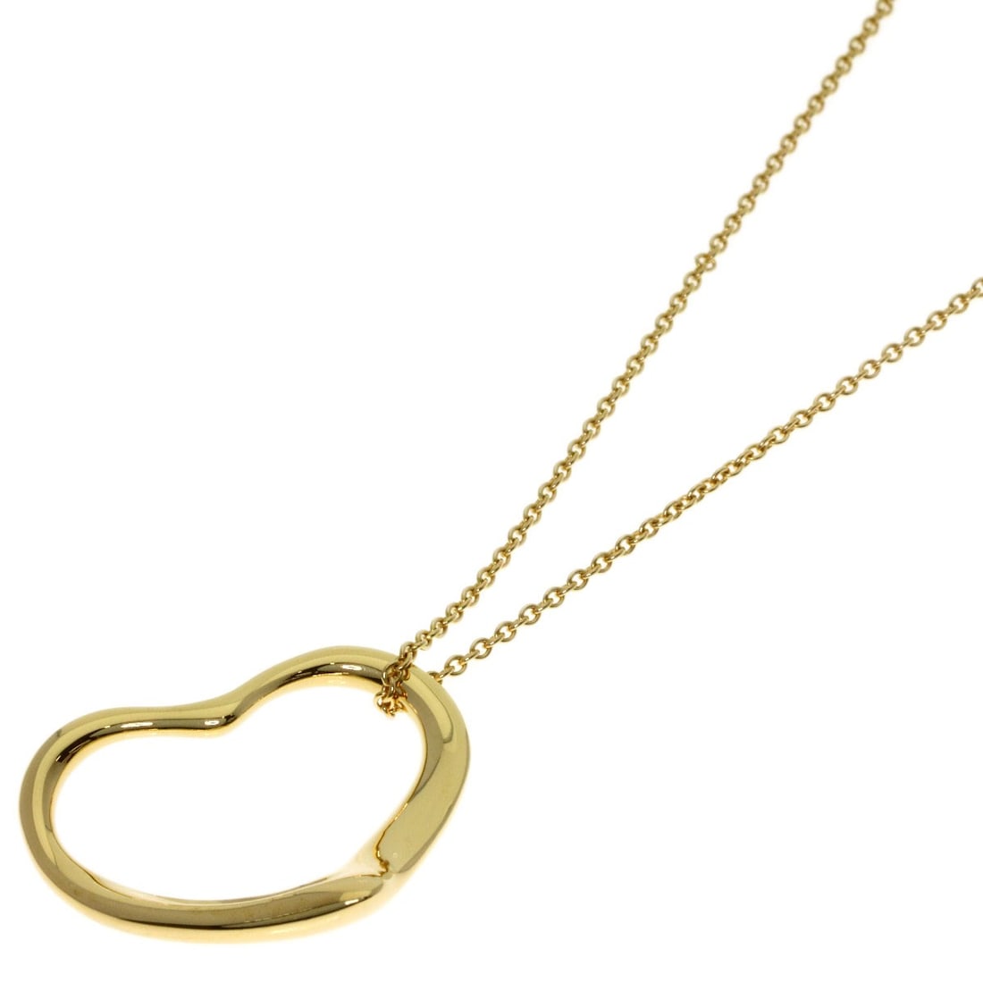 Yellow Gold Necklace Tiffany&Co Open Heart K18: Yellow Gold Necklace Tiffany&Co Open Heart K18 Yellow Gold Necklace Tiffany&Co Open Heart K18K18 yellow gold necklace from Tiffany&Co, featuring an open heart design. This 16.1-inch long necklace