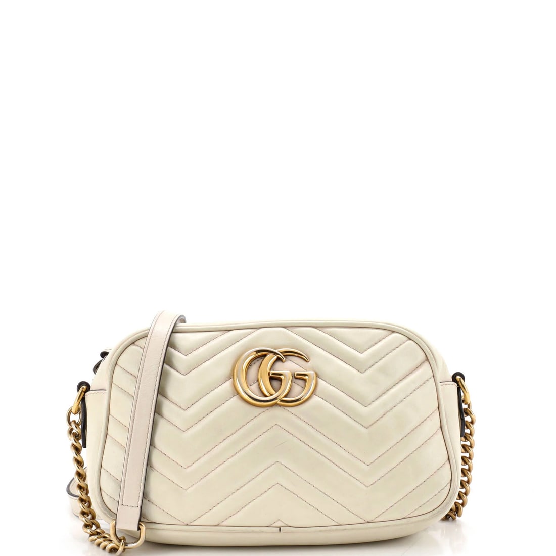 Gucci Marmont Chevron Iridescent Small Leather Bag Shoulder: Gucci Marmont Chevron Iridescent Small Leather Bag Shoulder Gucci Marmont Chevron Iridescent Small Leather Bag Shoulder features a striking white exterior with a unique chevron pattern in iridescent