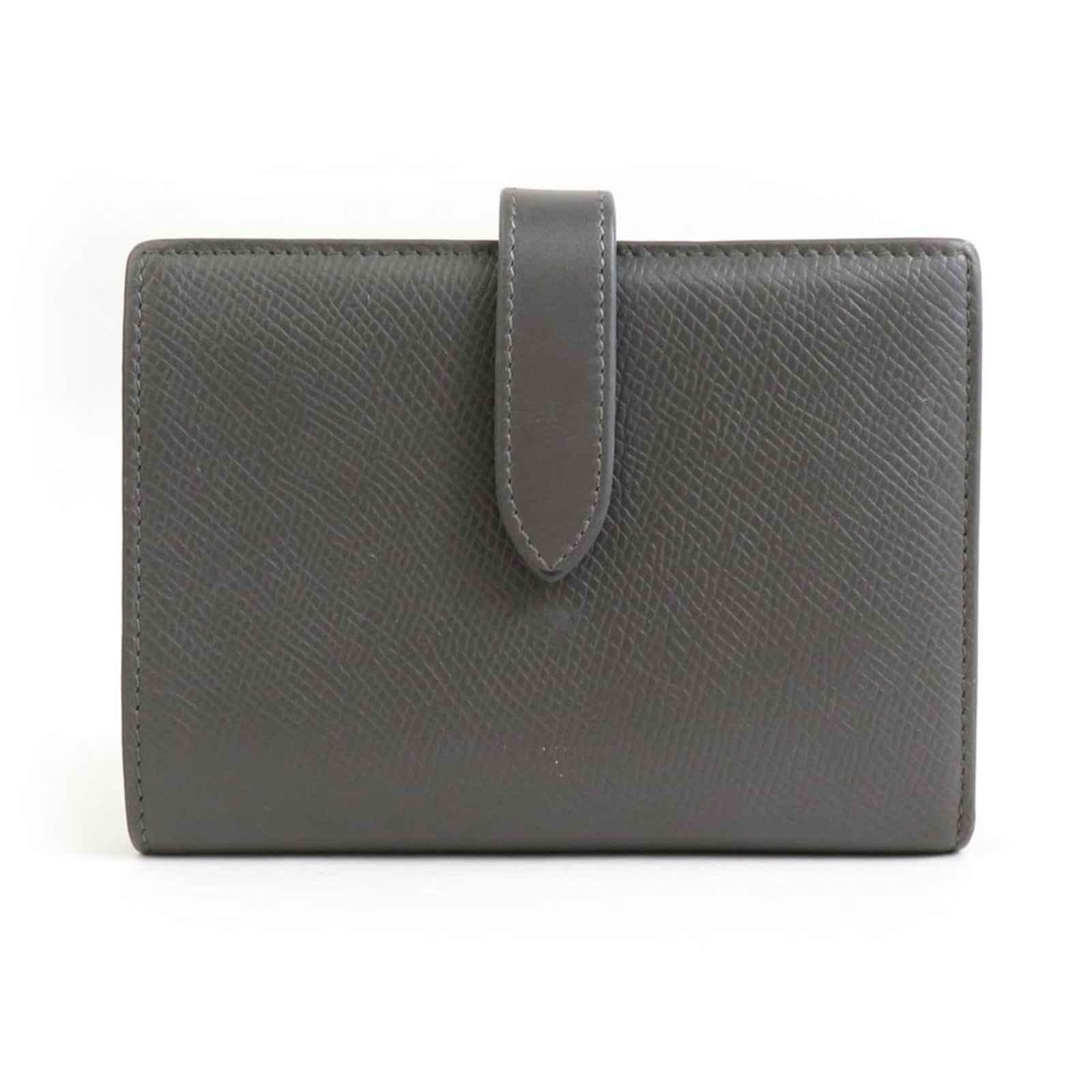 Celine Wallet (Bi-Fold) Leather: Celine Wallet (Bi-Fold) Leather The Celine bi-fold leather wallet is a sleek and sophisticated accessory, featuring a classic gray color and premium leather material. This stylish wallet comes with a