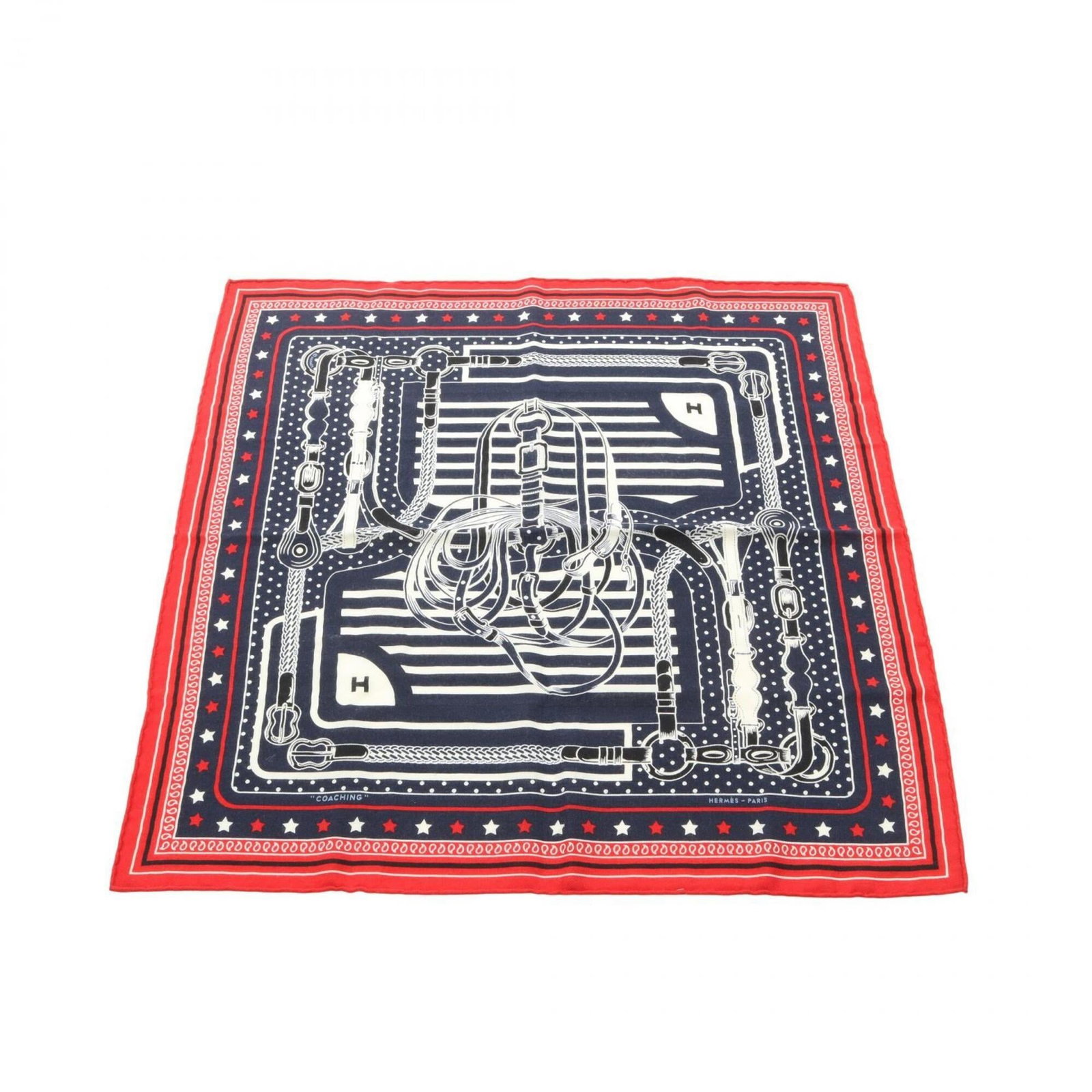 Silk cashmere bandana by Hermes: Silk cashmere bandana by Hermes Silk and cashmere blend creates a luxurious feel in this 55cm x 55cm navy bandana from Hermes. The high-quality materials and classic design make this a timeless