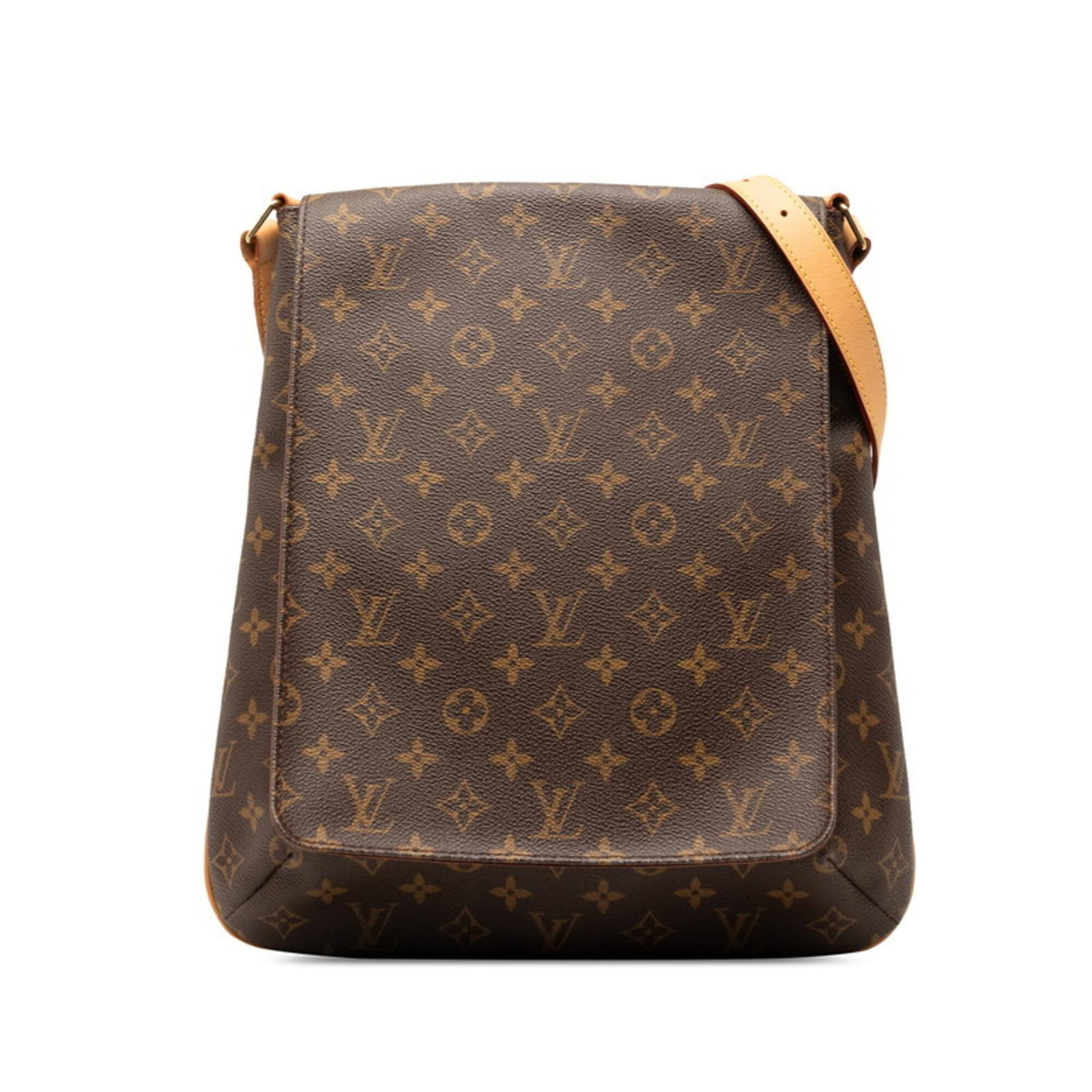 Shoulder Bag Leather Louis Vuitton: Shoulder Bag Leather Louis Vuitton Brown Monogram Leather Louis Vuitton Shoulder Bag with Open Outer Pocket and Dust Bag. This classic shoulder bag features the iconic Monogram pattern and is made fro