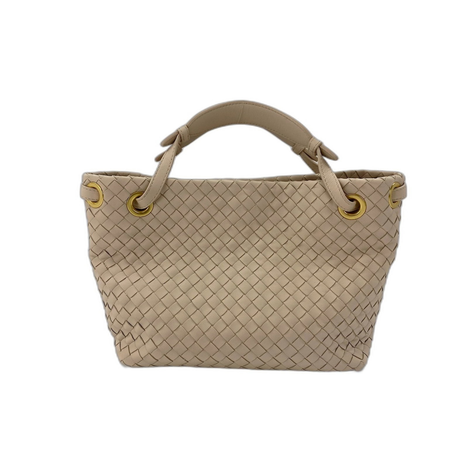 Tote Bag Intrecciato By Bottega Veneta: Tote Bag Intrecciato By Bottega Veneta Intrecciato woven in beige, this Bottega Veneta tote bag features a classic design with clean lines and a timeless aesthetic. Measuring 20cm x 34cm x 10cm, it's