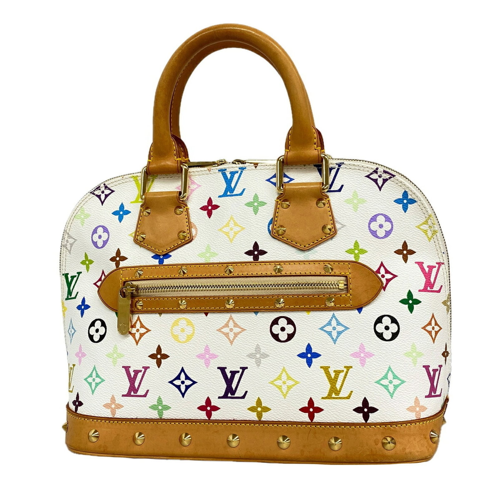 Handbag Louis Vuitton: Handbag Louis Vuitton Blanc Louis Vuitton handbag, measuring 24cm x 30cm x 16cm, features a classic design with a signature monogram pattern. Made from high-quality materials, this stylish bag is a