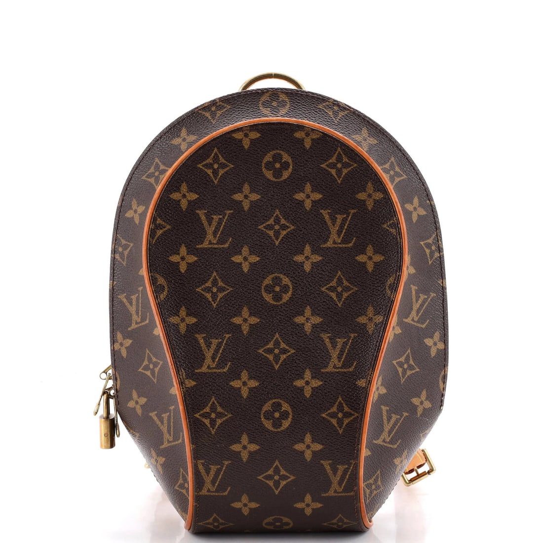 Canvas Backpack Ellipse Monogram Louis Vuitton: Canvas Backpack Ellipse Monogram Louis Vuitton Canvas Backpack with Louis Vuitton Monogram Ellipse Design in Brown. This classic backpack features a timeless design with a canvas exterior and gold