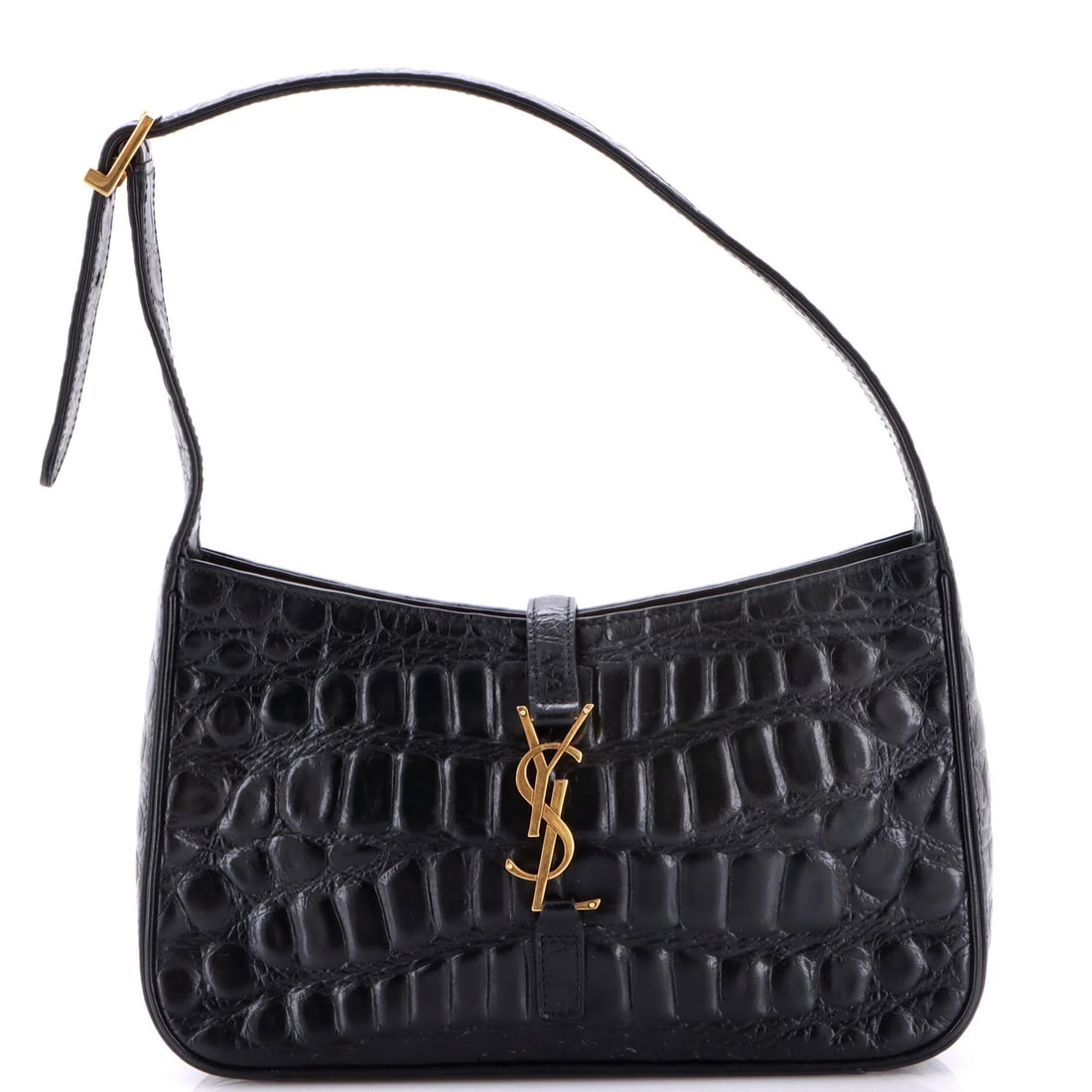 Saint Laurent Le 5 a 7 Hobo Crocodile Embossed Leather Small (1 of 7)