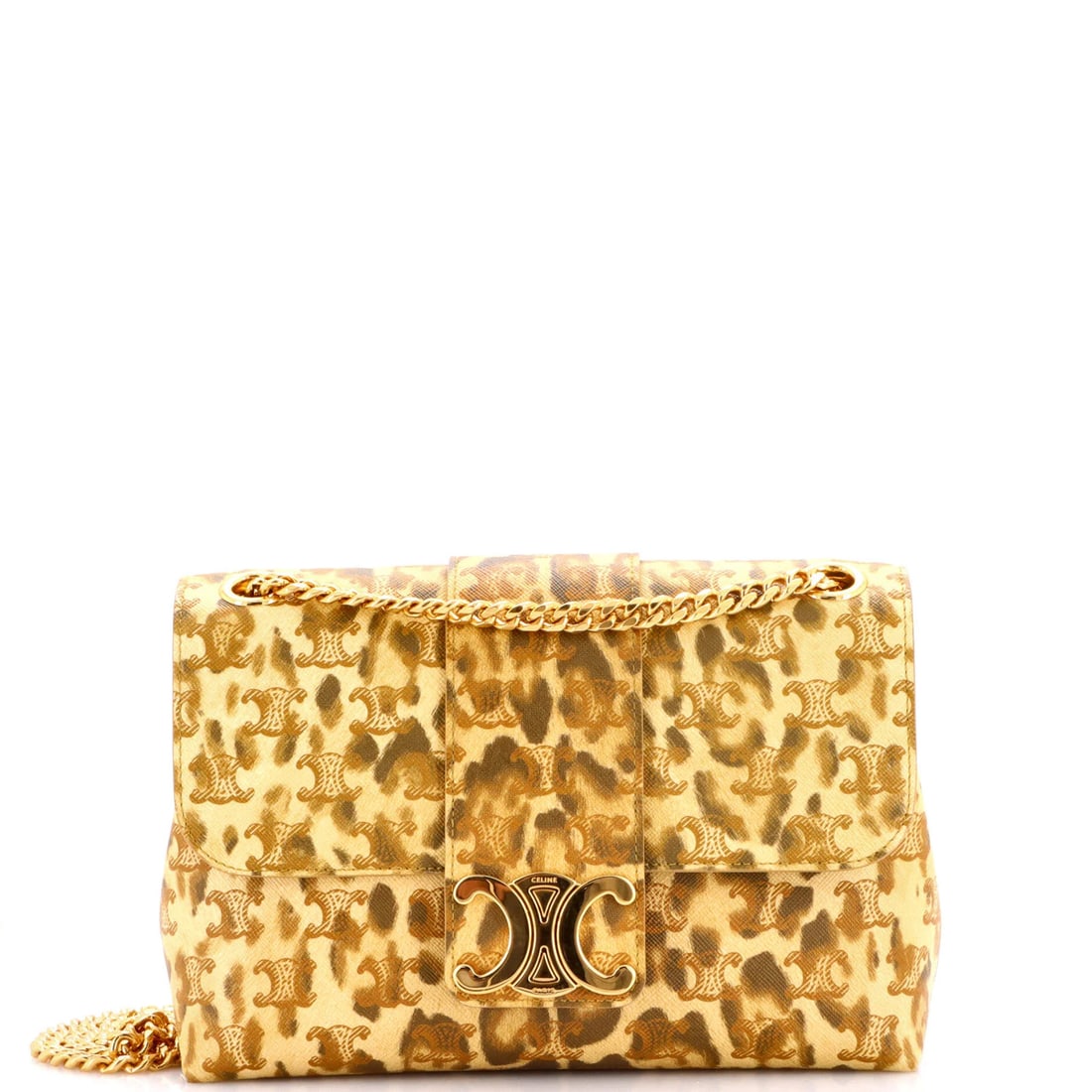 Victoire Flap Celine Coated Canvas Printed Medium Shoulder Bag Triomphe: Victoire Flap Celine Coated Canvas Printed Medium Shoulder Bag Triomphe The Victoire Flap Celine Coated Canvas Printed Medium Shoulder Bag Triomphe boasts a neutral exterior with a striking print,