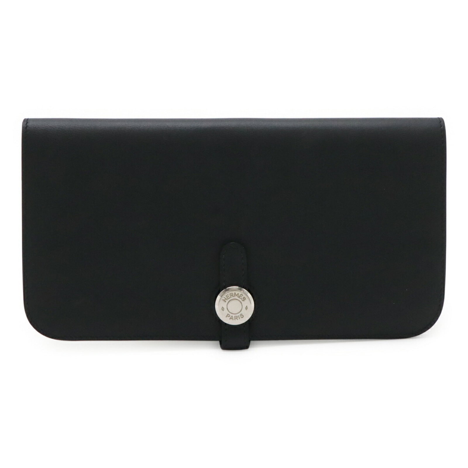 Swift Leather Bi Fold Hermes Wallet: Swift Leather Bi Fold Hermes Wallet Swift leather, a signature material from Hermes, adorns this sleek bi-fold wallet. With its compact size and durable construction, this black wallet is perfect for 