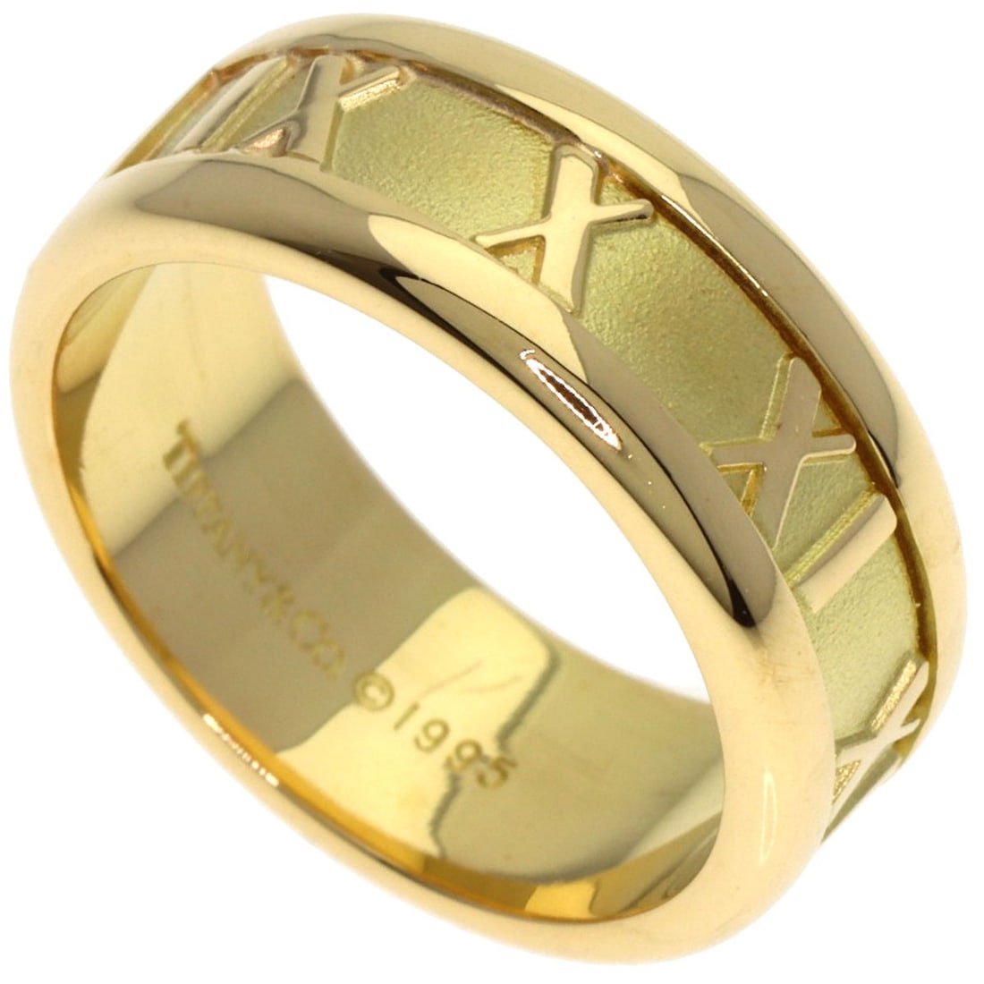 Atlas Ring Tiffany&Co. K18 Yellow Gold: Atlas Ring Tiffany&Co. K18 Yellow Gold K18 Yellow Gold Atlas Ring from Tiffany&Co. is a stunning piece of jewelry featuring the iconic Atlas design. Made from 18k K18 gold, this ring boasts a luxuriou