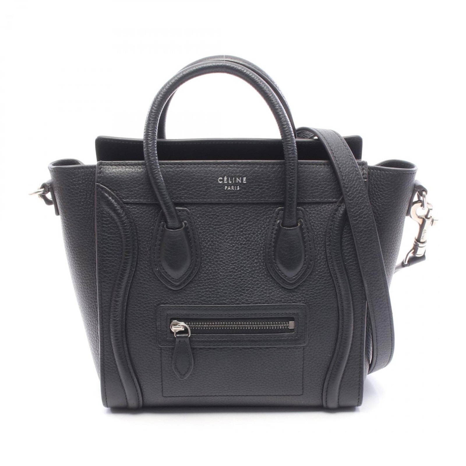 Celine Handbag Leather: Celine Handbag Leather Black Celine Handbag Leather: A sleek and sophisticated black leather handbag with a compact 20cm x 20cm x 9cm size, perfect for everyday carry. Made from high-quality leather,