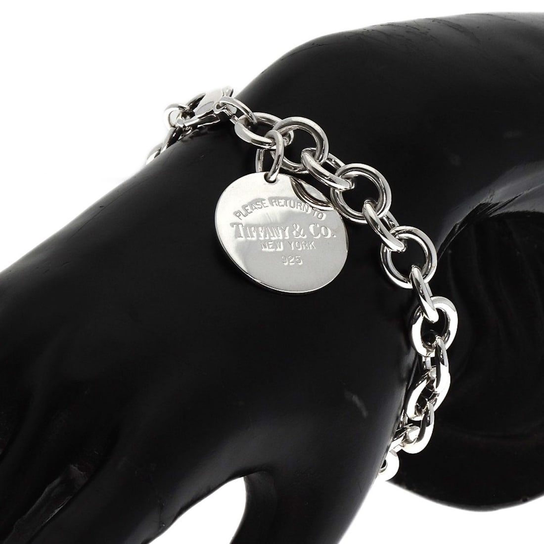 Return Tiffany Round Silver Bracelet - 7